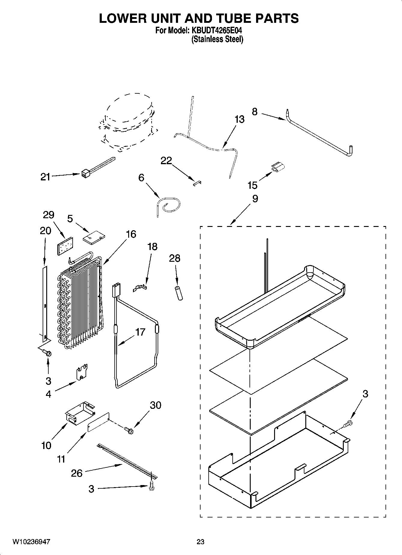 14 - LOWER UNIT AND TUBE PARTS