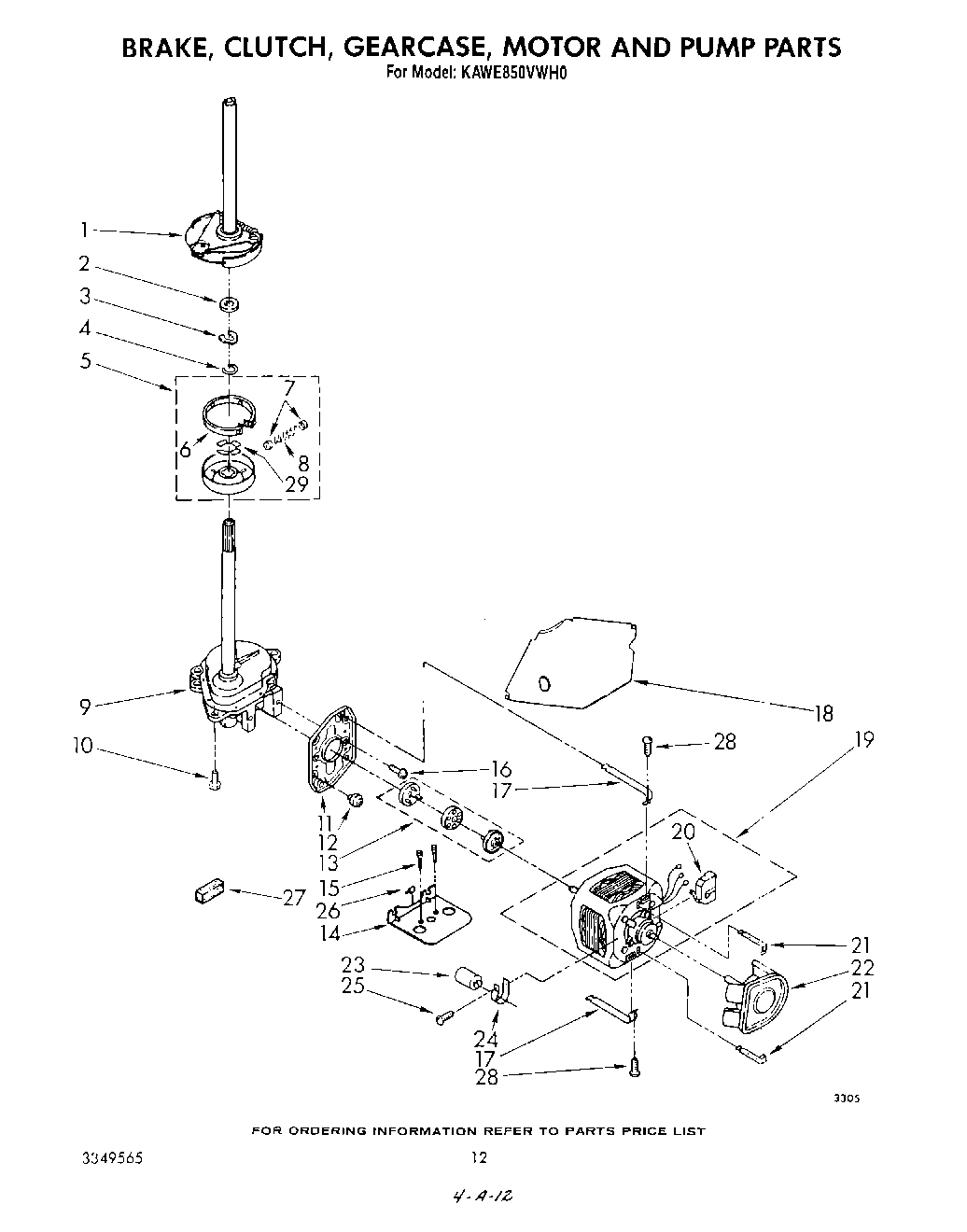 08 - BRAKE, CLUTCH, GEARCASE, MOTOR AND PUMP