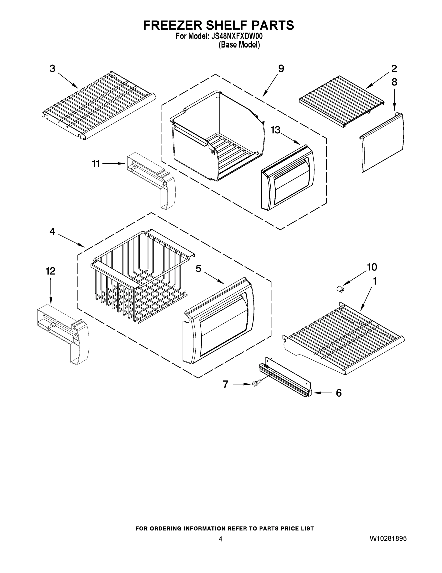 03 - FREEZER SHELF PARTS