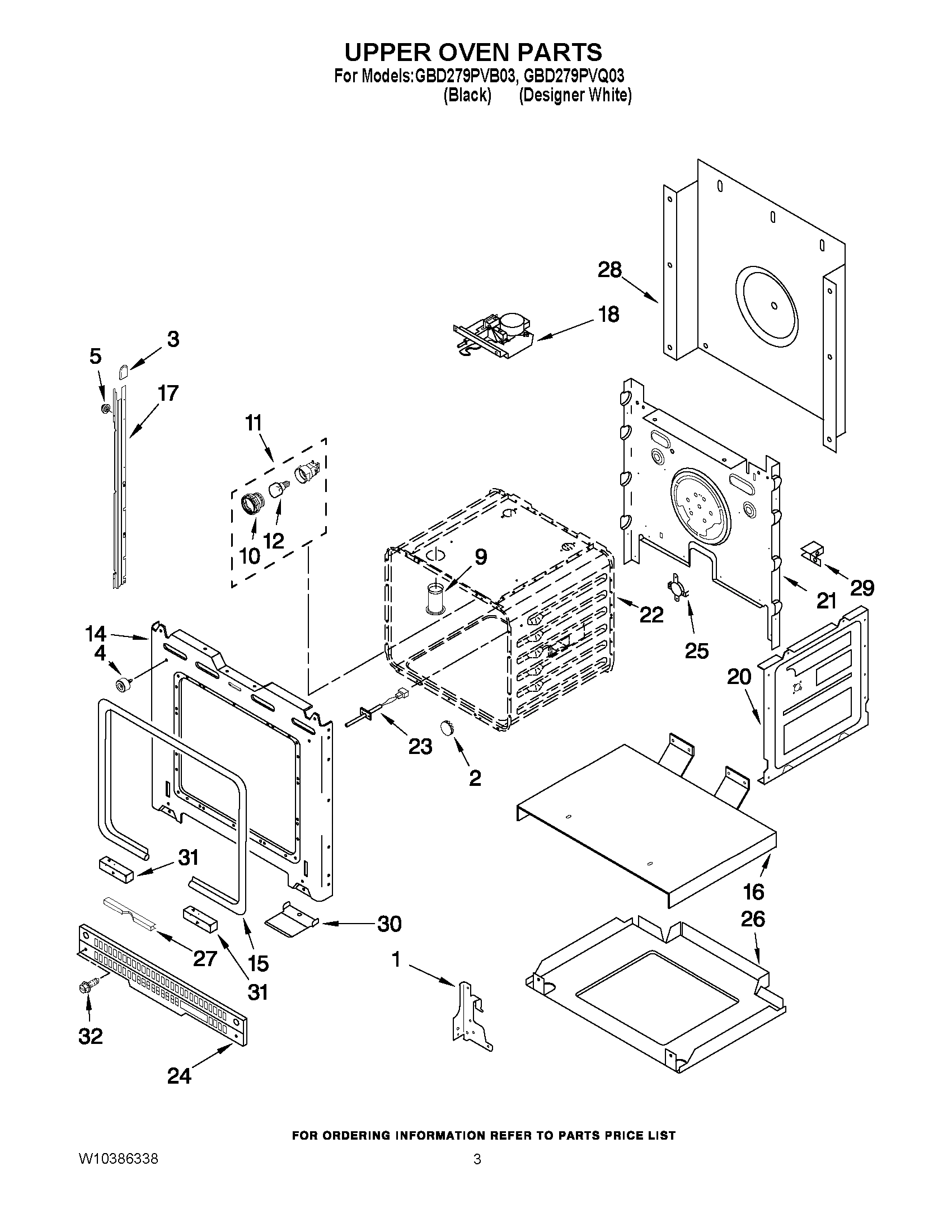 02 - UPPER OVEN PARTS