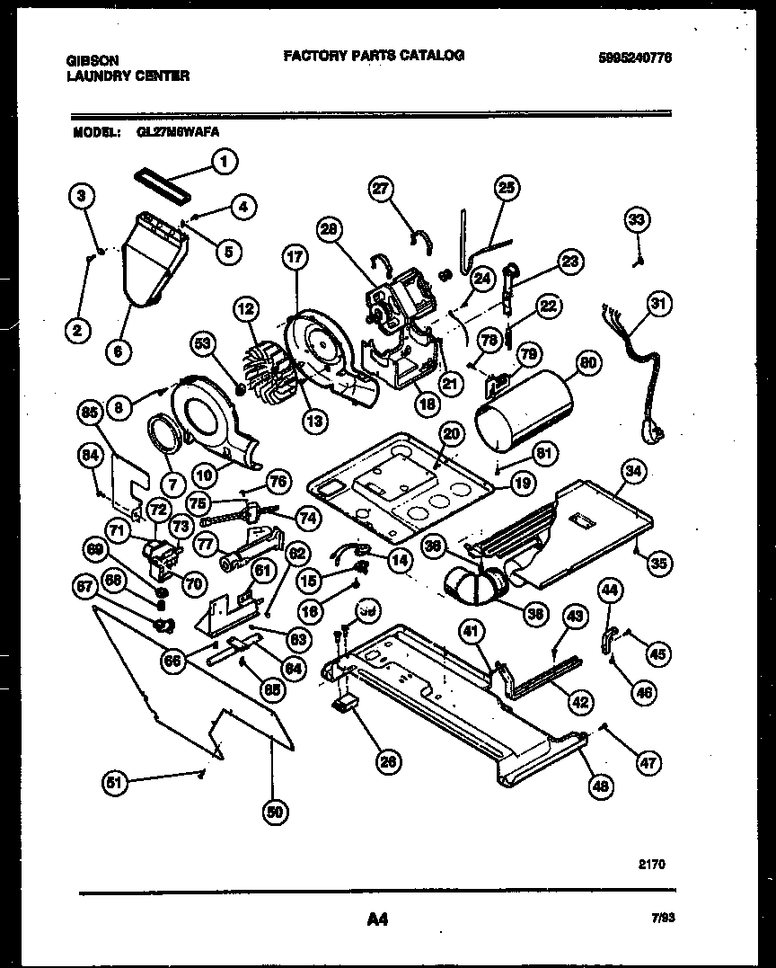 03 - BLOWER, IDLER ARM CLUTCH AND MOTOR