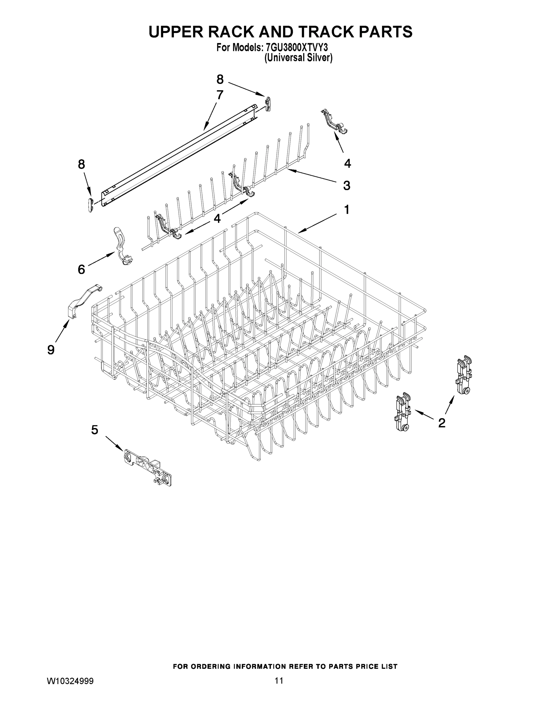 09 - UPPER RACK AND TRACK PARTS