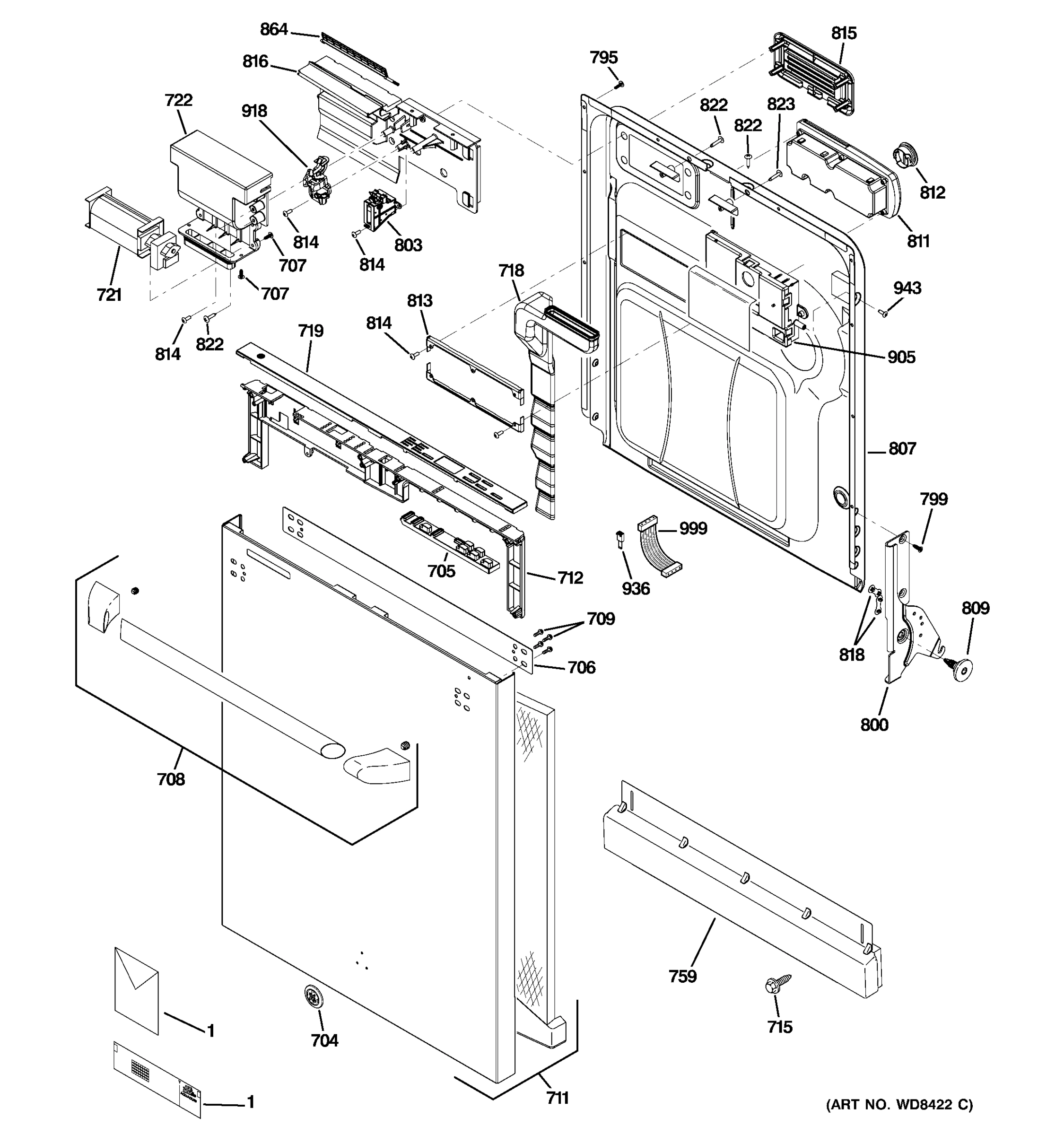 ESCUTCHEON & DOOR ASSEMBLY