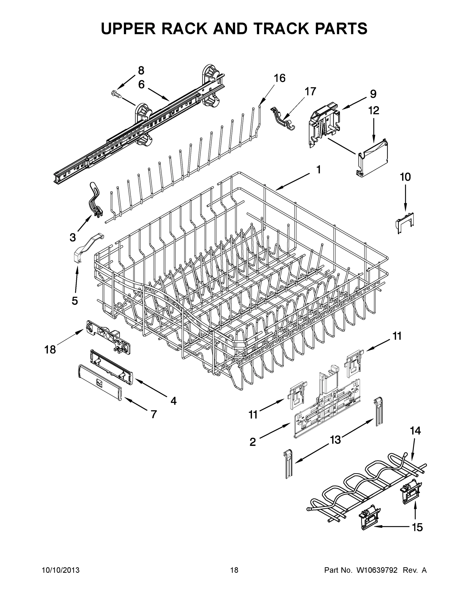 10 - UPPER RACK AND TRACK PARTS