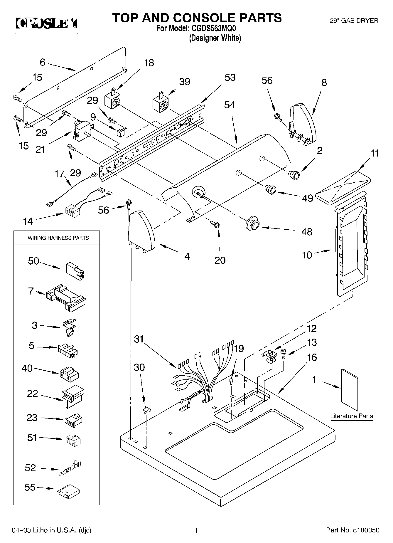 01 - TOP AND CONSOLE PARTS