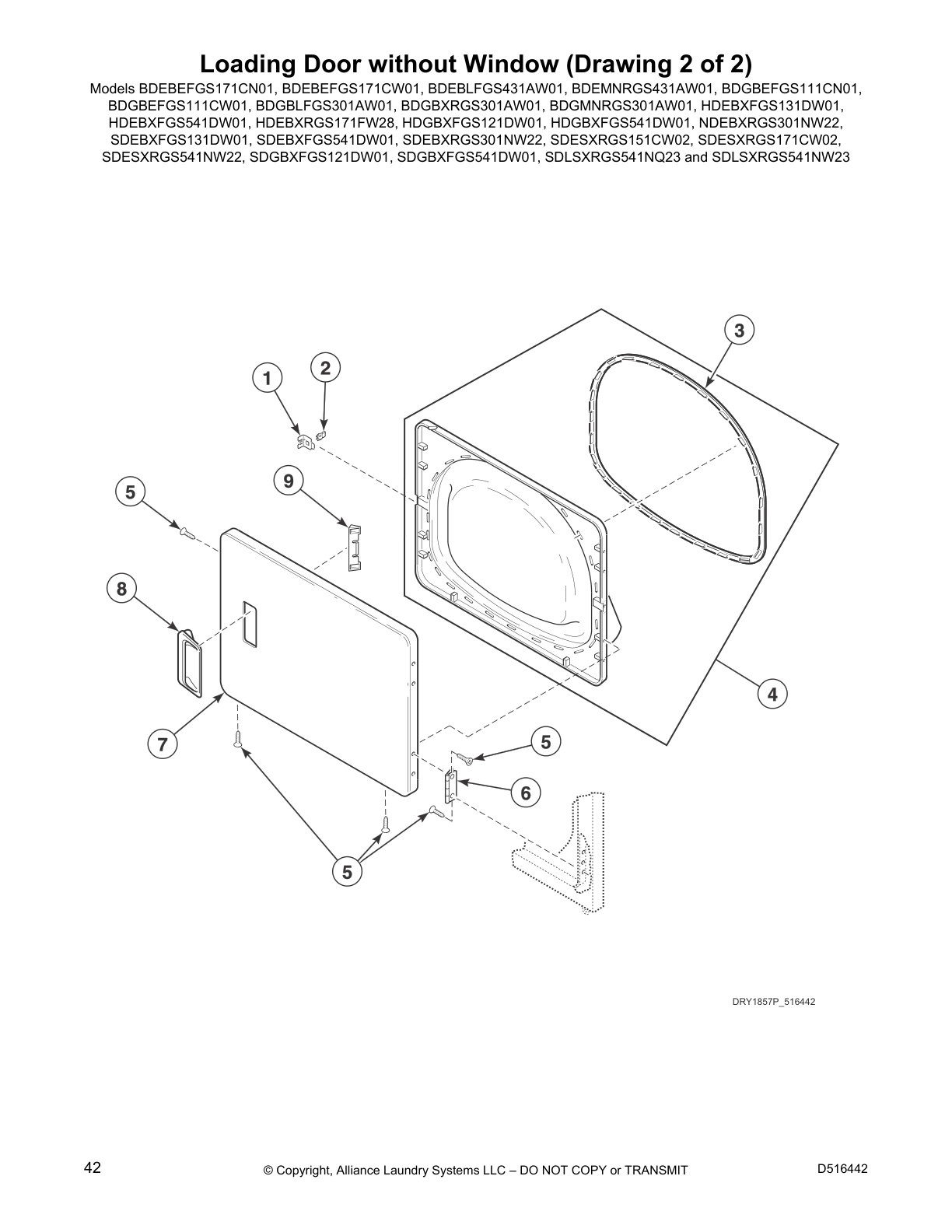 Loading Door without Window (Drawing 2 of 2)
