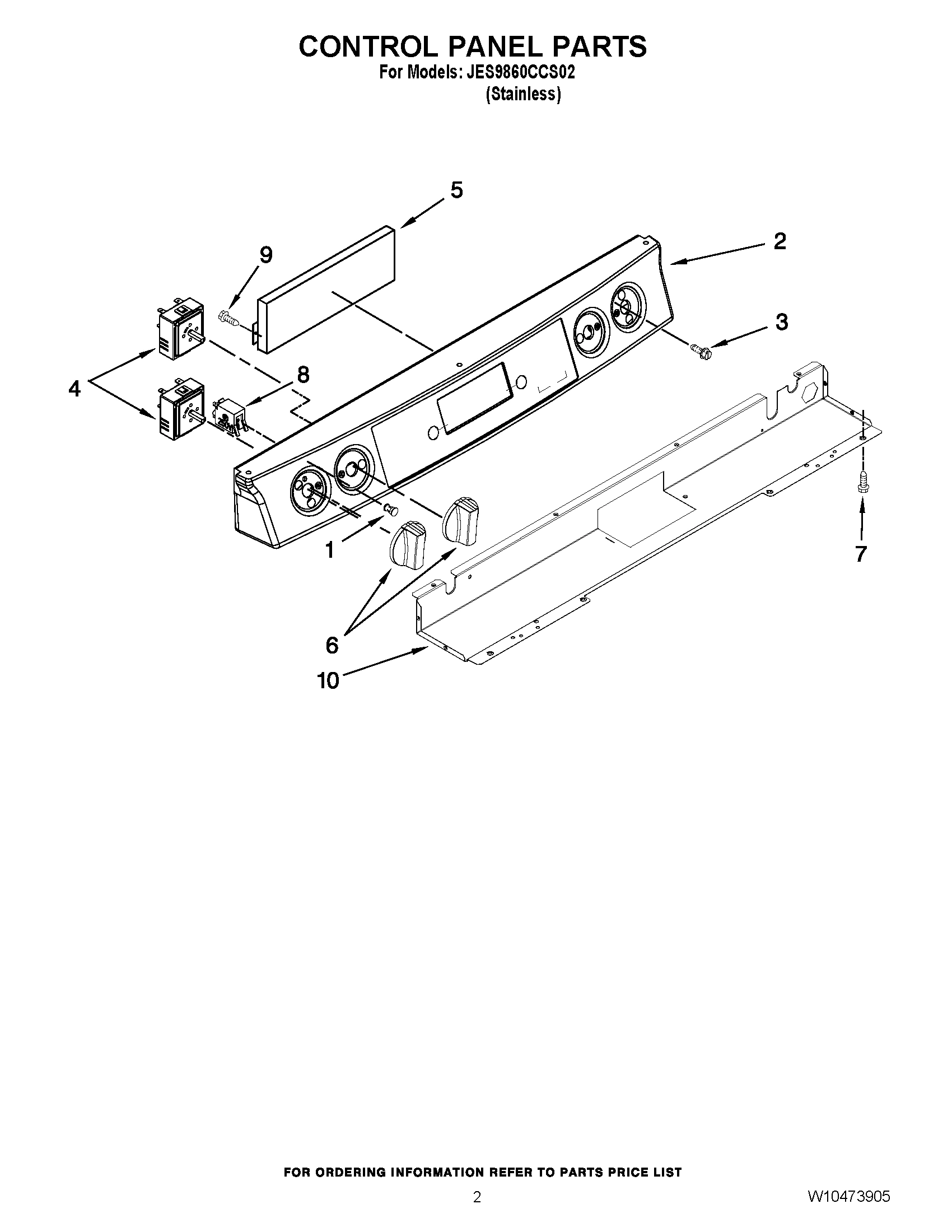 02 - CONTROL PANEL PARTS