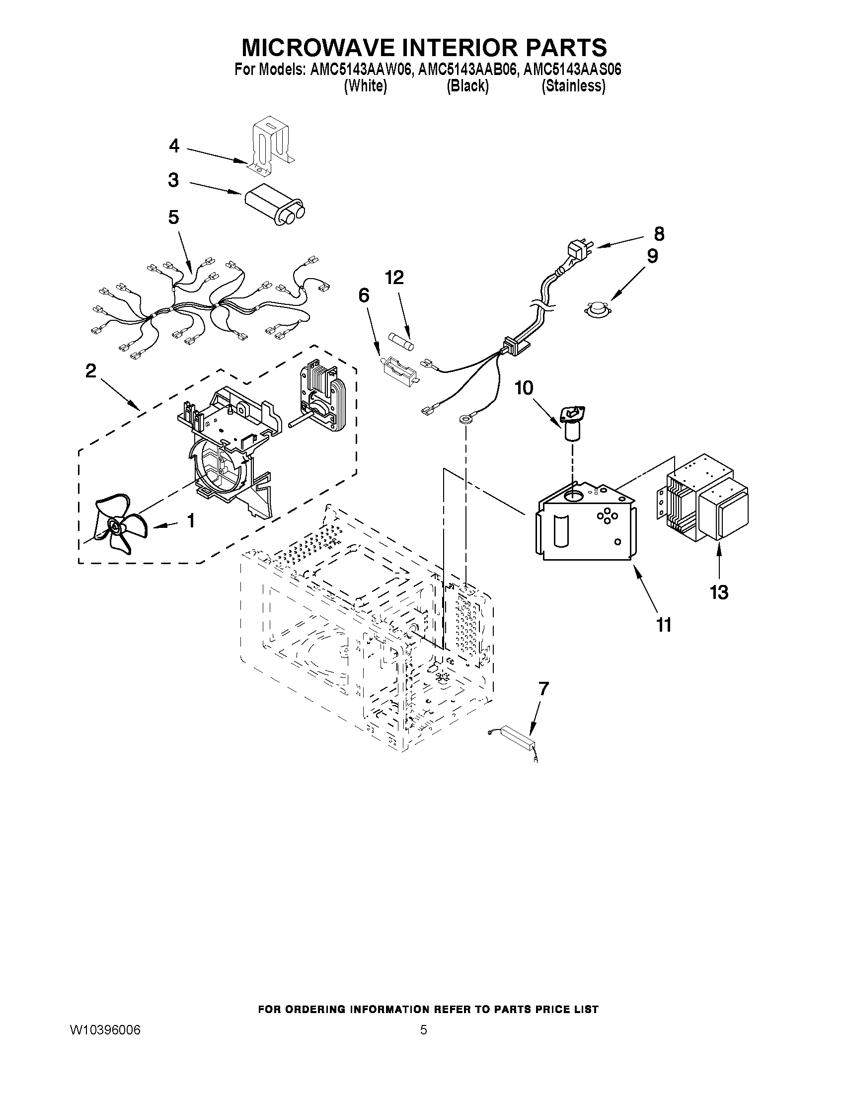 05 - MICROWAVE INTERIOR PARTS