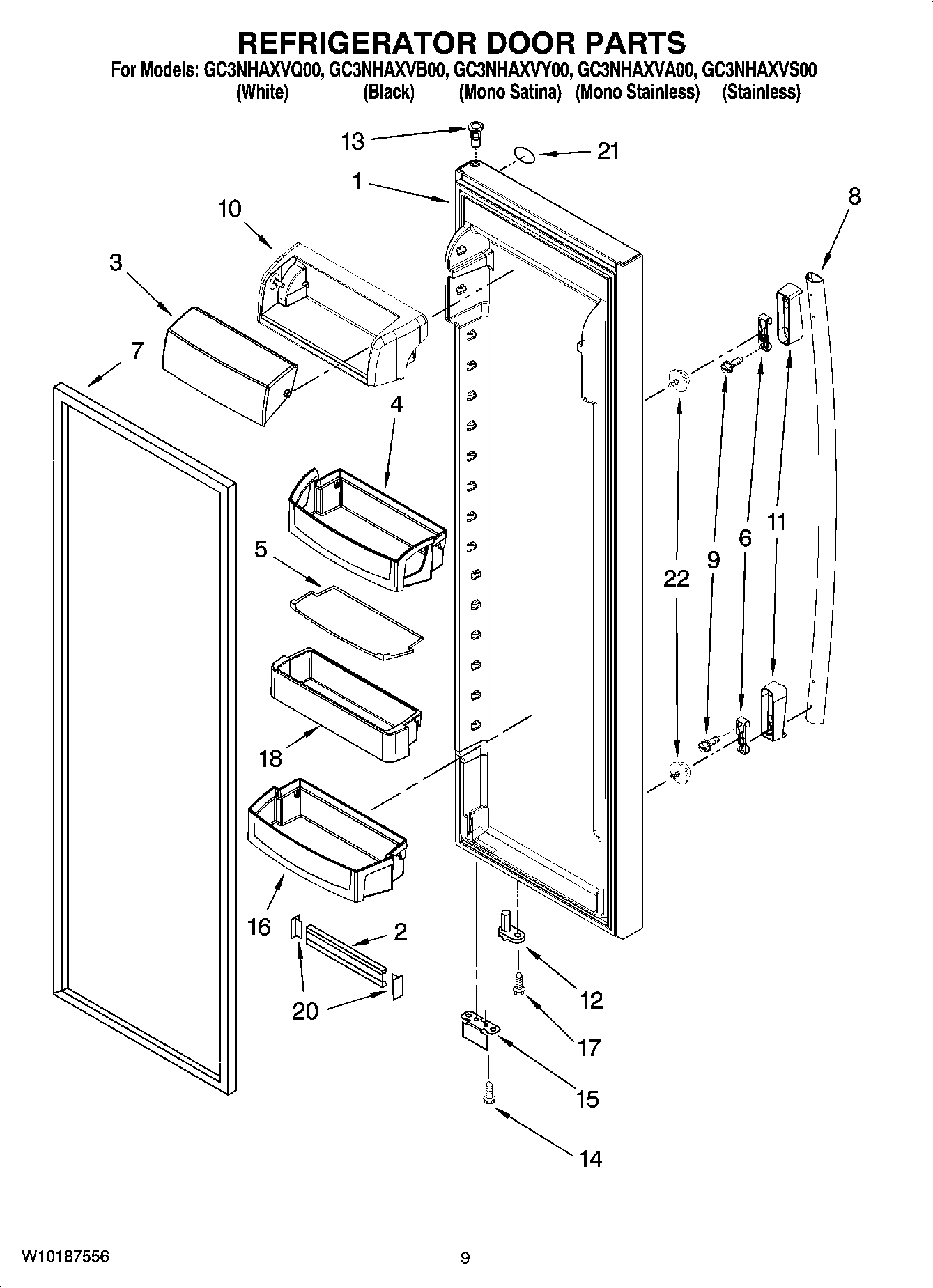 06 - REFRIGERATOR DOOR PARTS