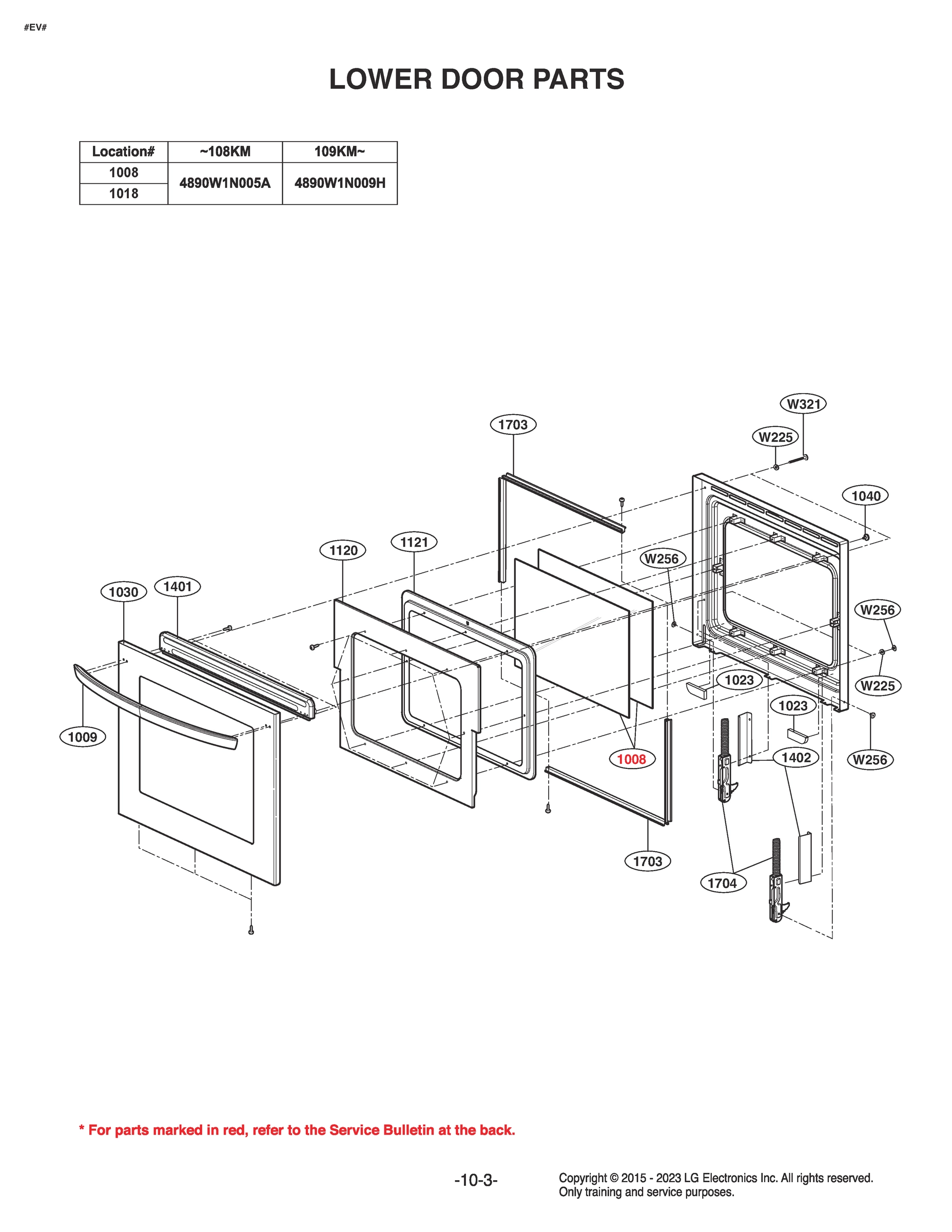 LOWER DOOR PARTS