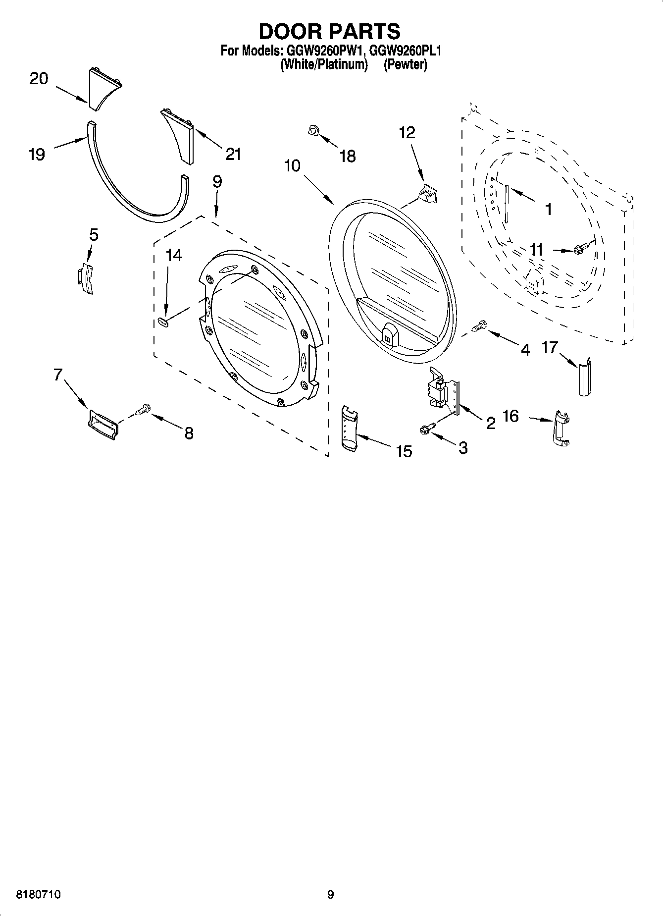 05 - DOOR PARTS, OPTIONAL PARTS (NOT INCLUDED)