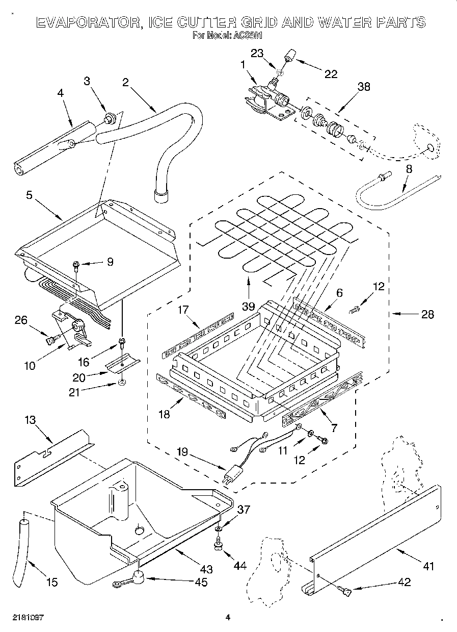 03 - EVAPORATOR, ICE CUTTER GRID AND WATER