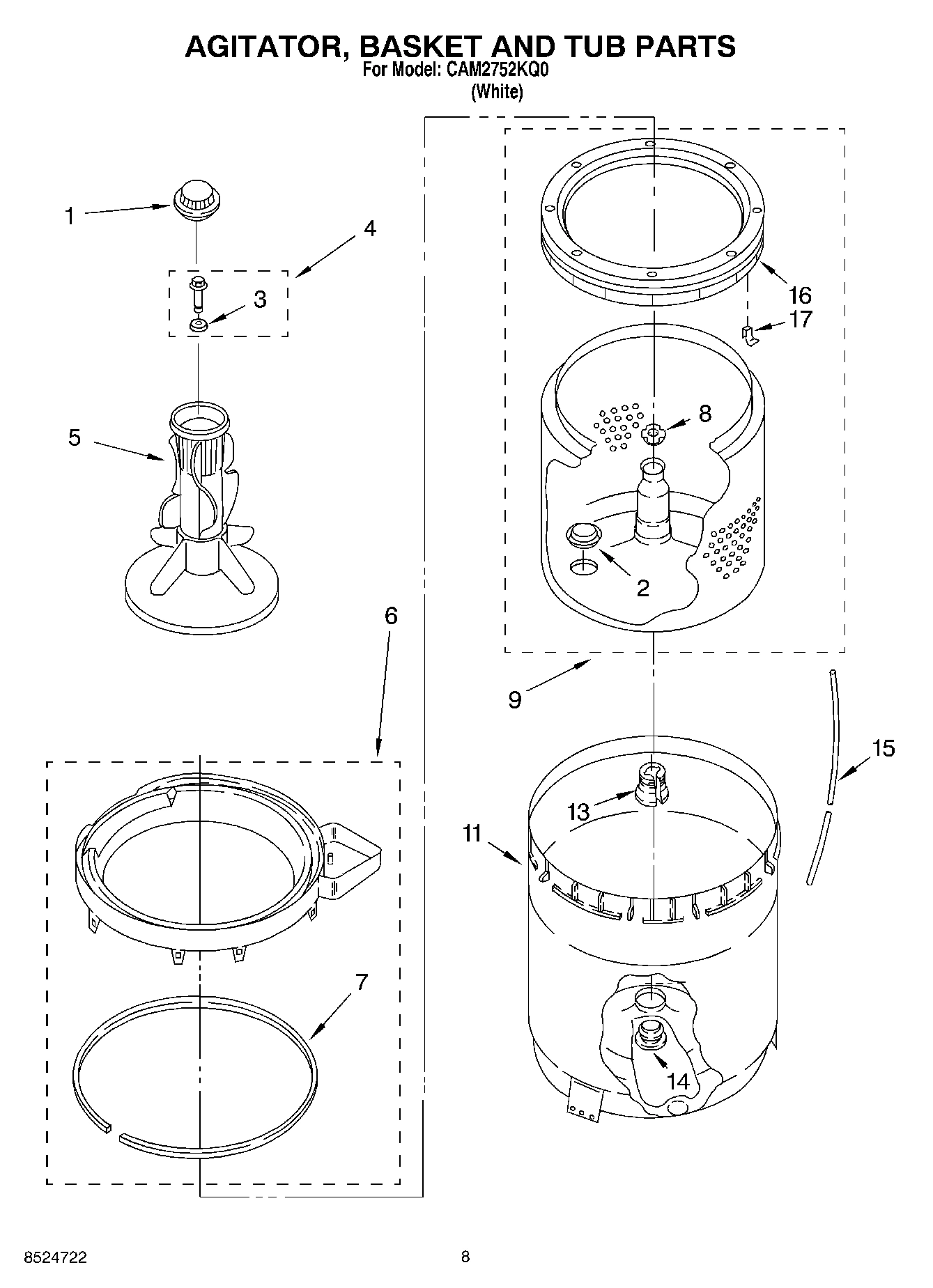 06 - AGITATOR, BASKET AND TUB