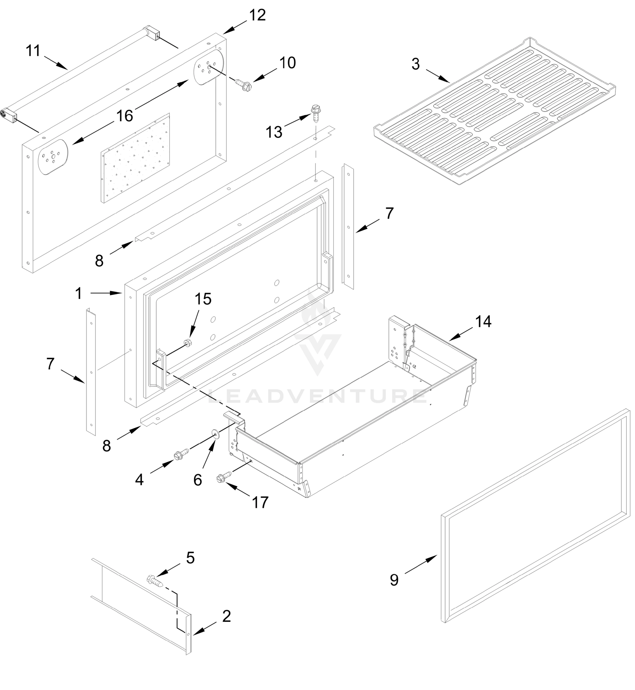 FREEZER DOOR AND BASKET PARTS