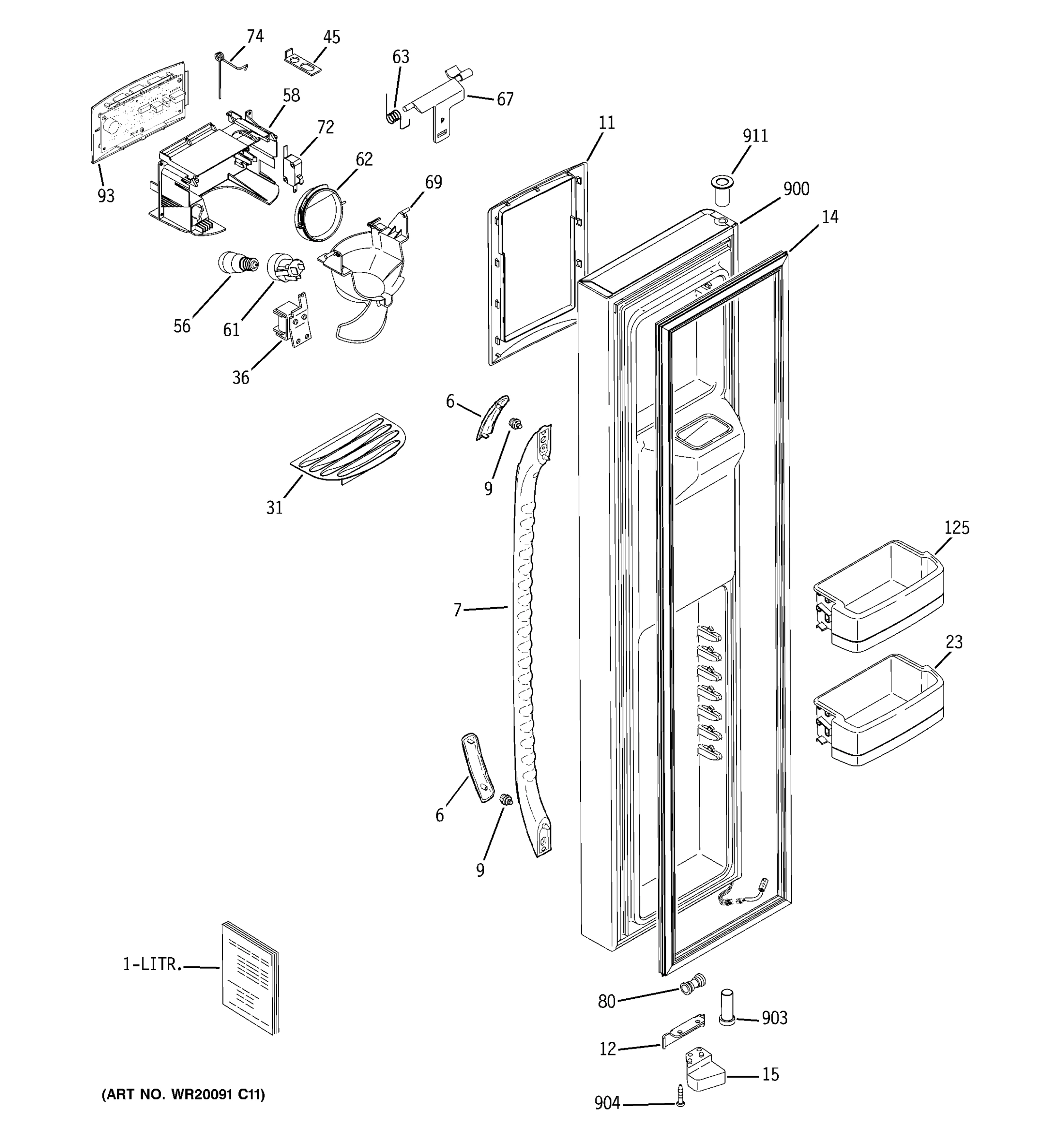FREEZER DOOR