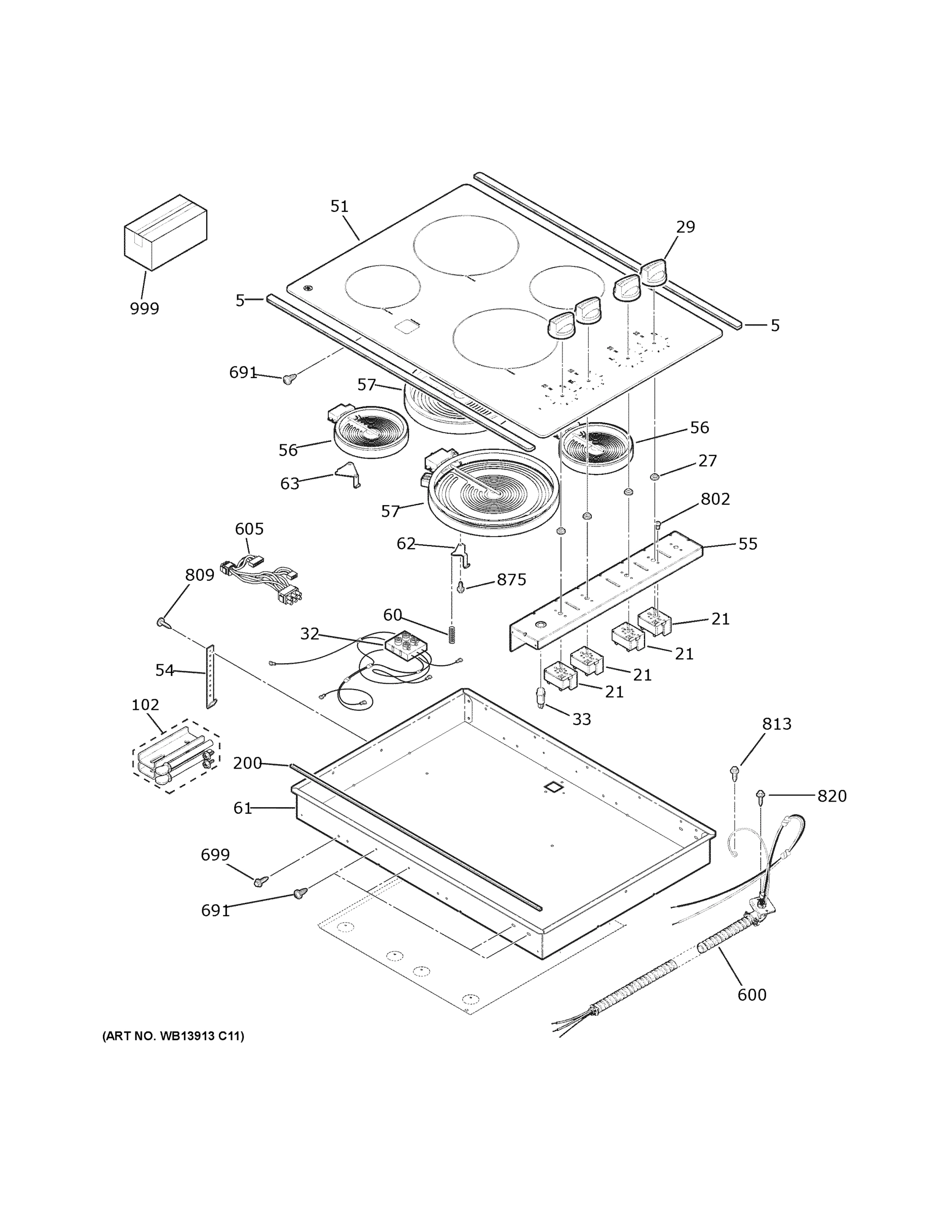 CONTROL PANEL & COOKTOP