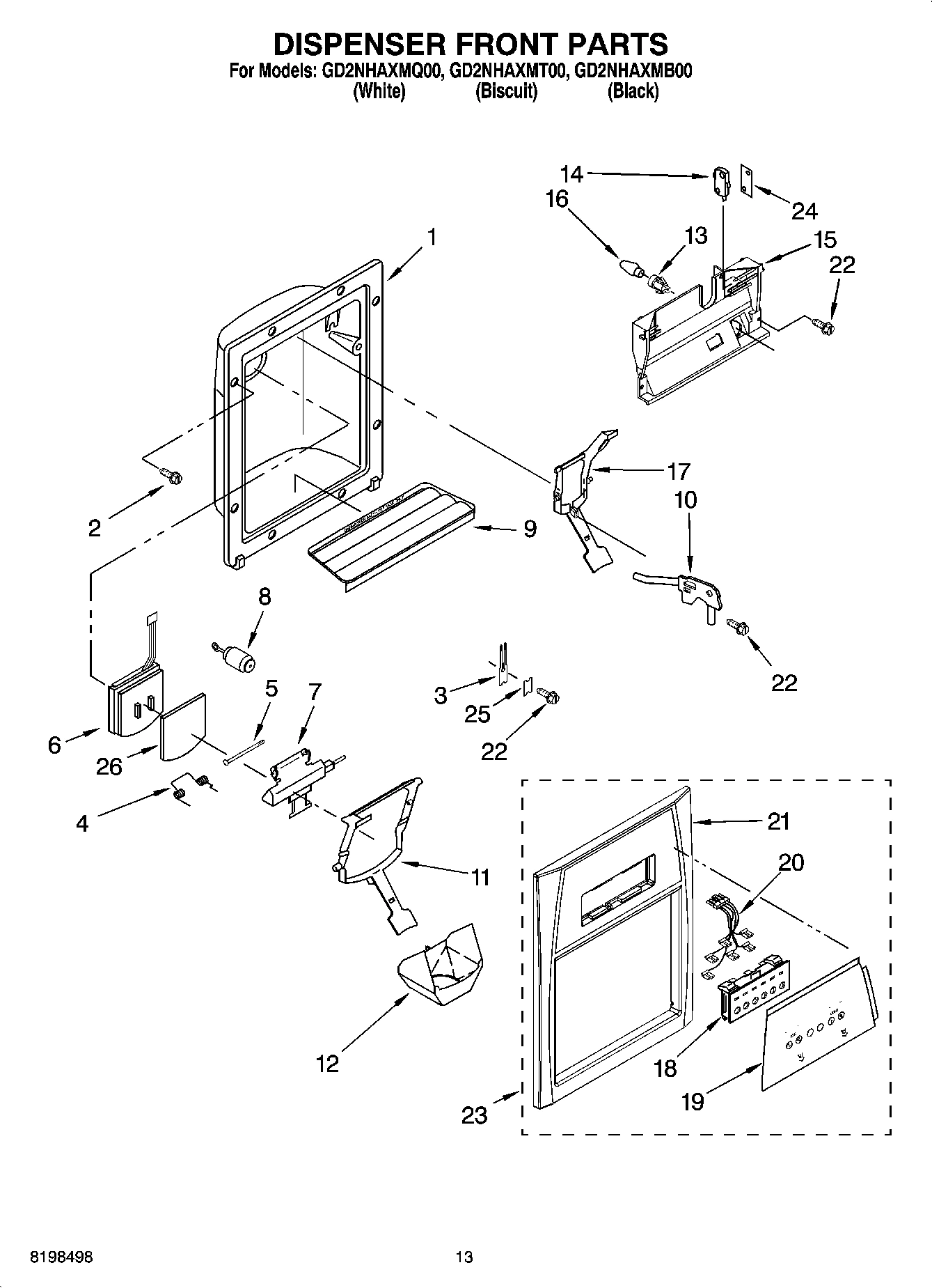 08 - DISPENSER FRONT PARTS