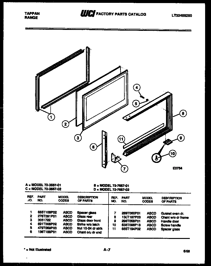 07 - UPPER OVEN DOOR PARTS