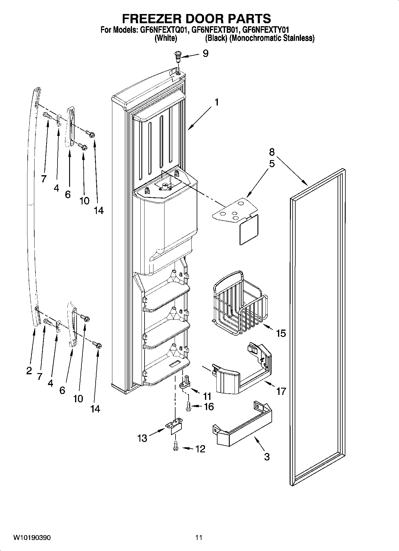 07 - FREEZER DOOR PARTS