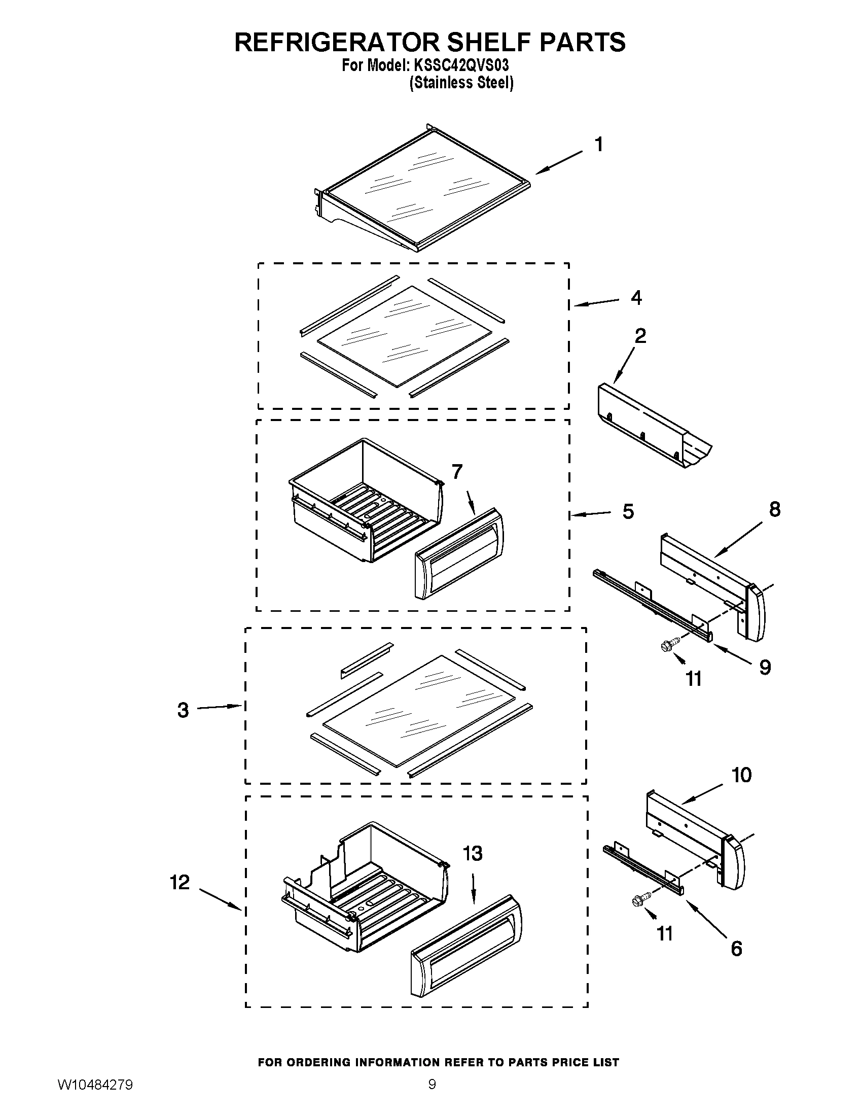 07 - REFRIGERATOR SHELF PARTS
