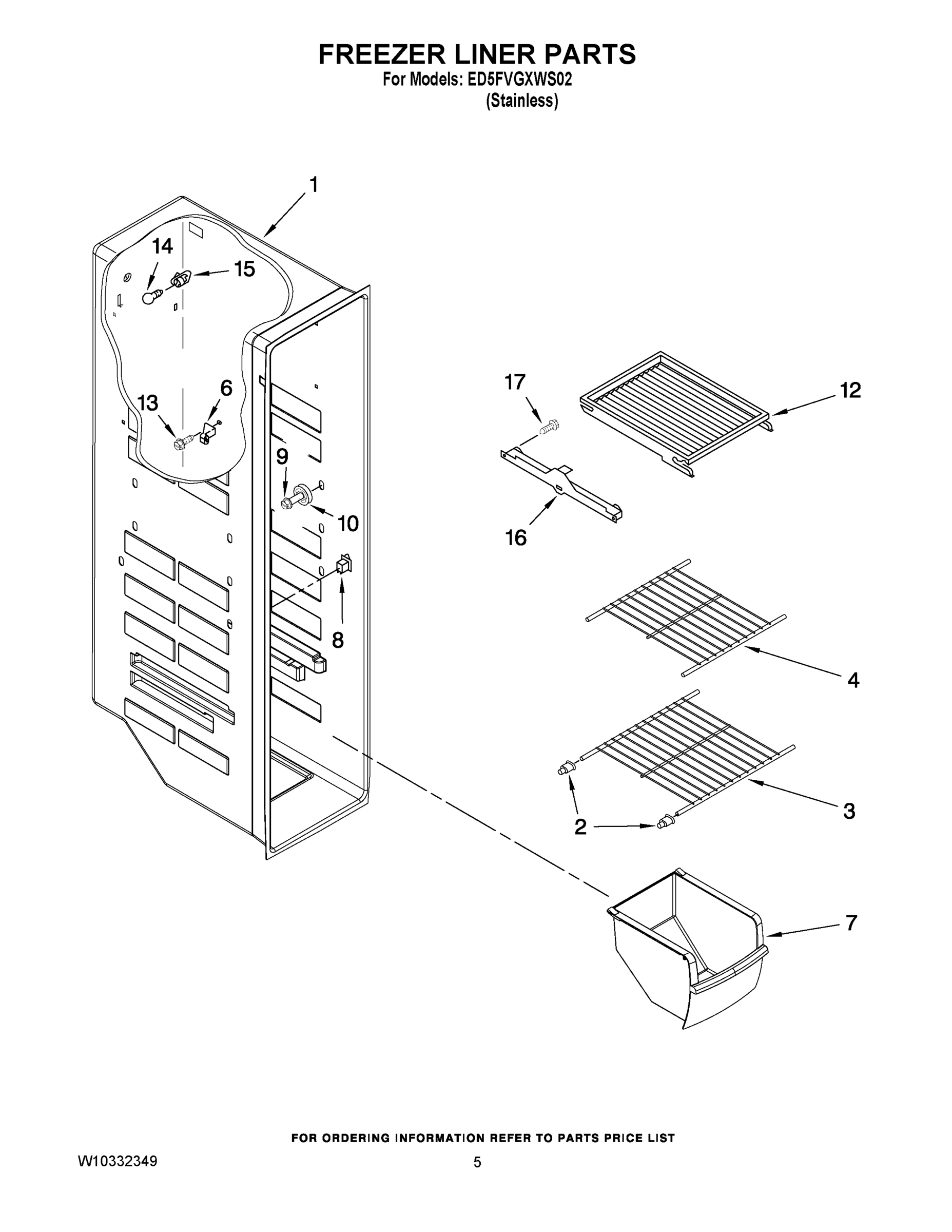 04 - FREEZER LINER PARTS