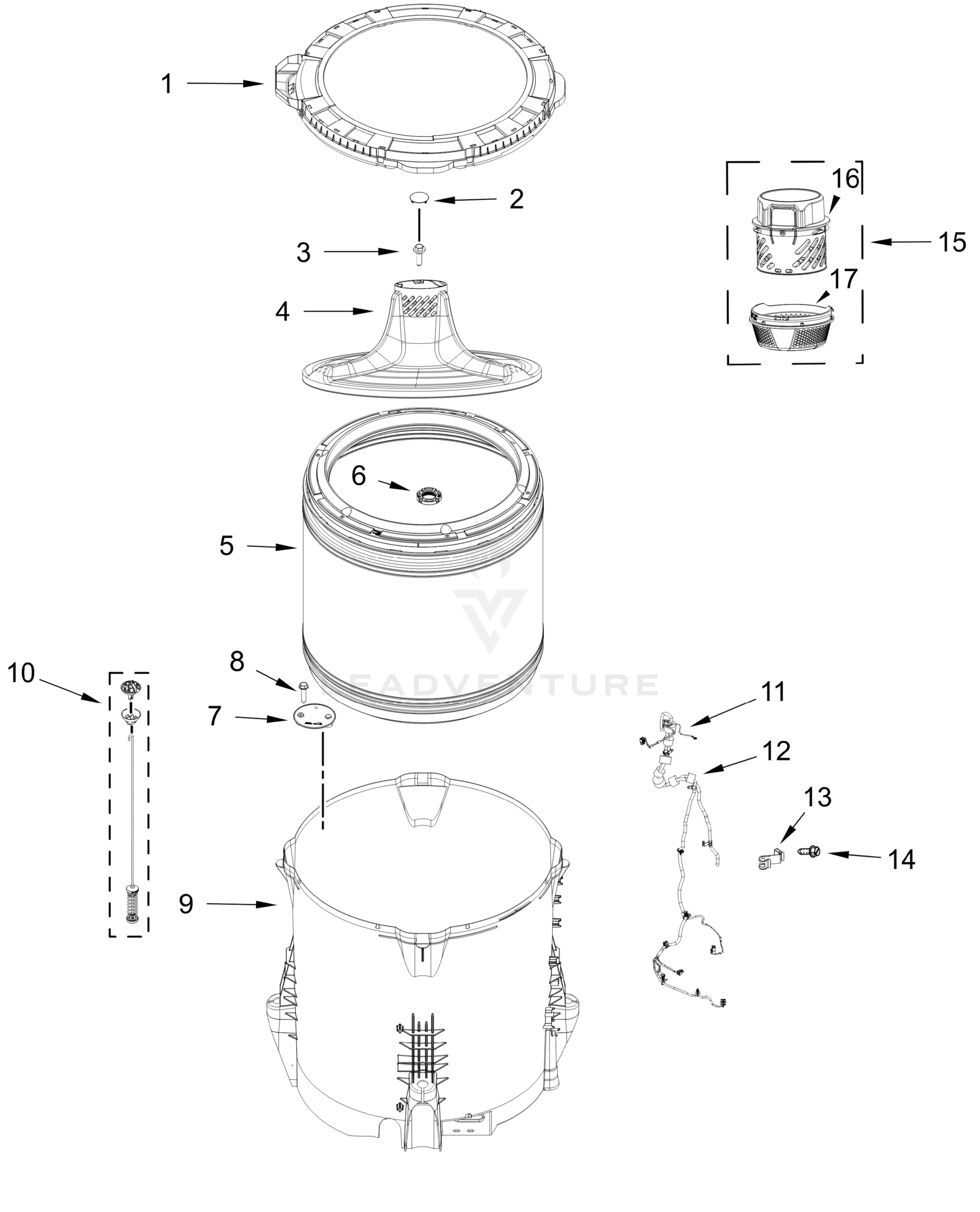BASKET AND TUB PARTS
