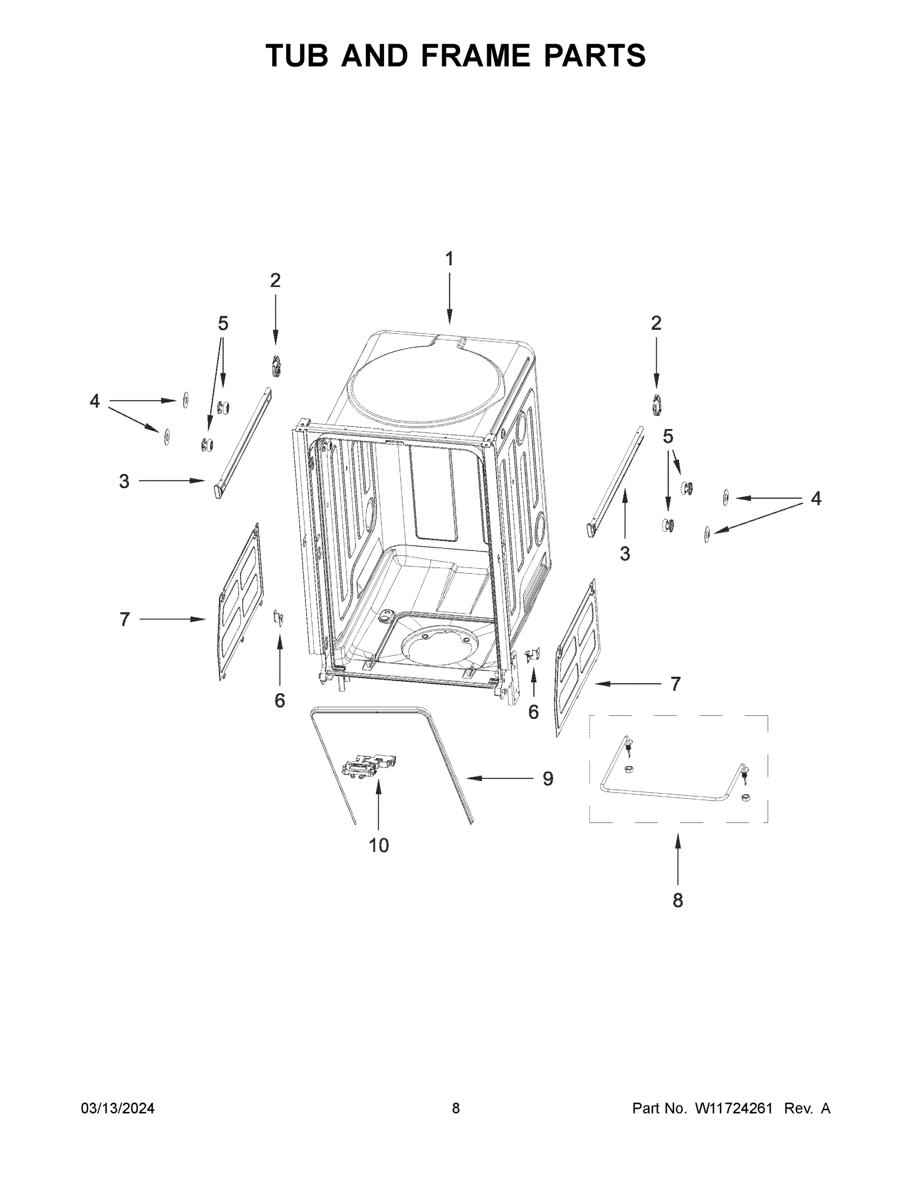 05 - TUB AND FRAME PARTS