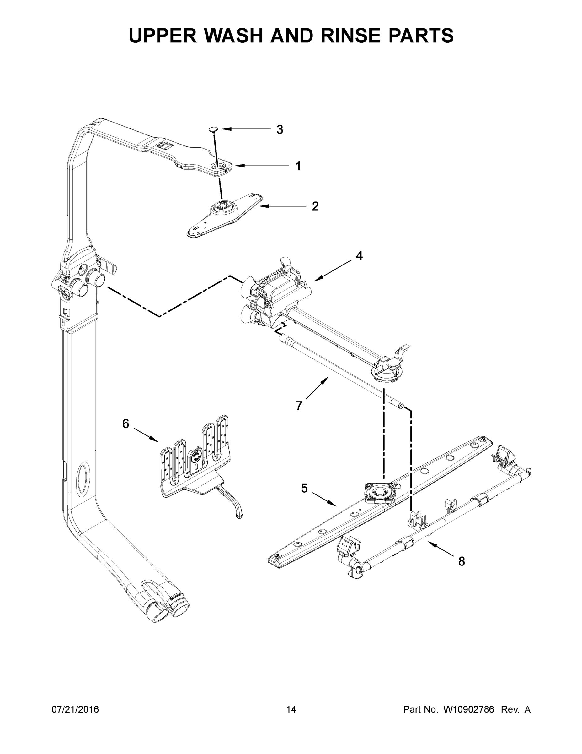 08 - UPPER WASH AND RINSE PARTS