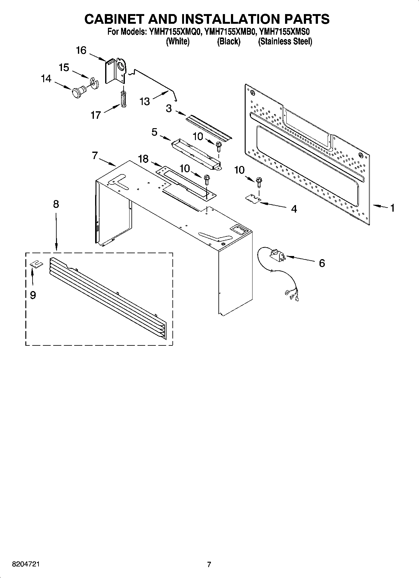 06 - CABINET AND INSTALLATION PARTS