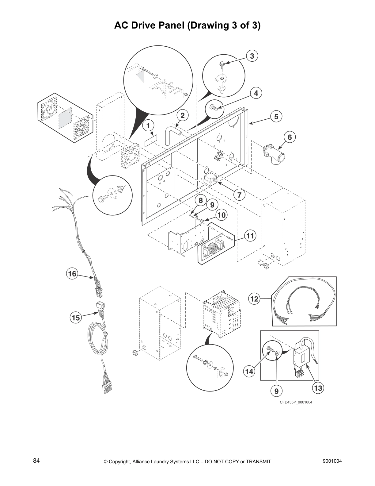AC Drive Panel (Drawing 3 of 3)