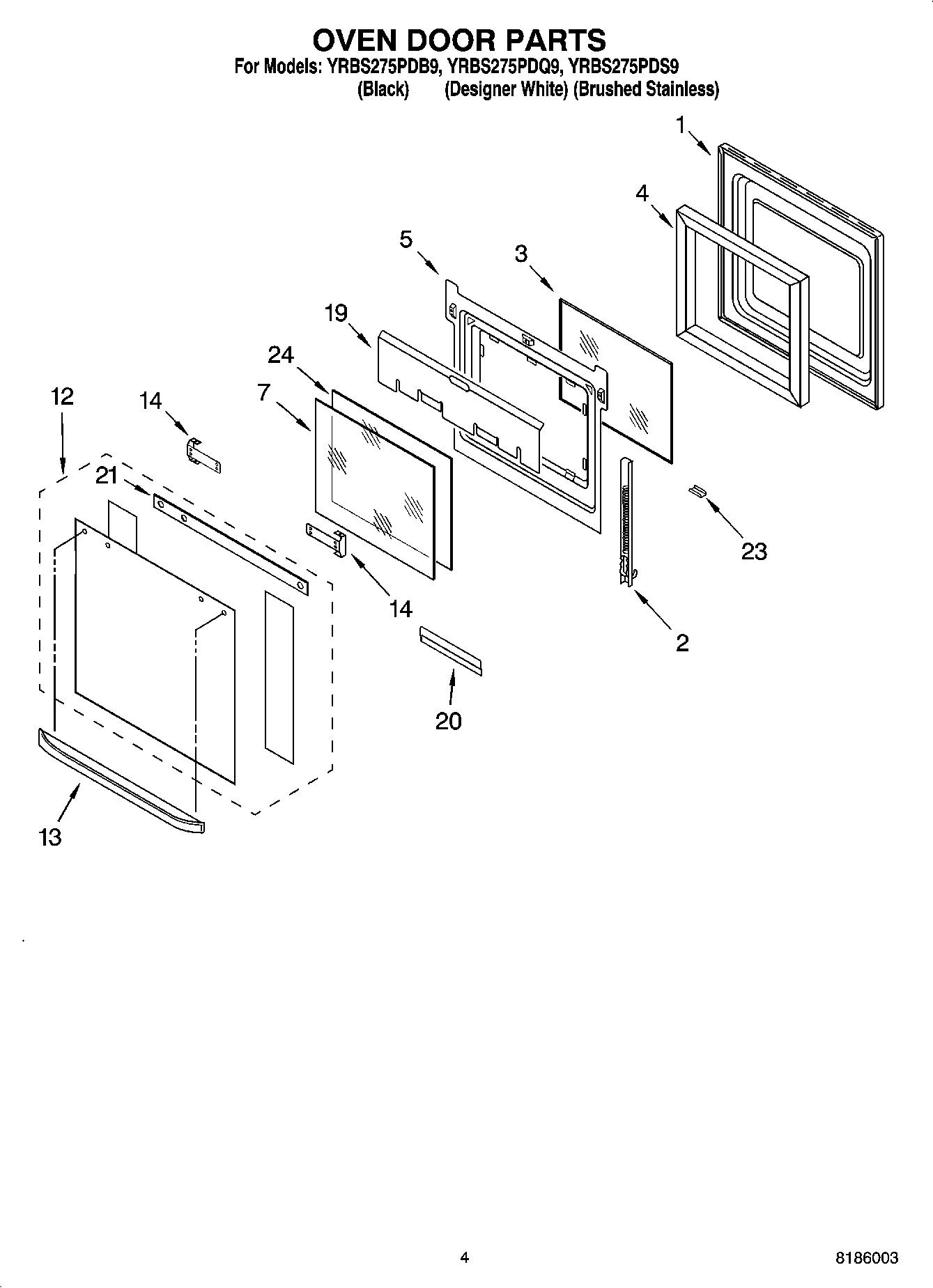 03 - OVEN DOOR PARTS