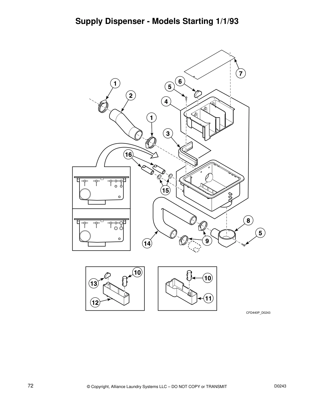 Supply Dispenser - Models Starting 1/1/93