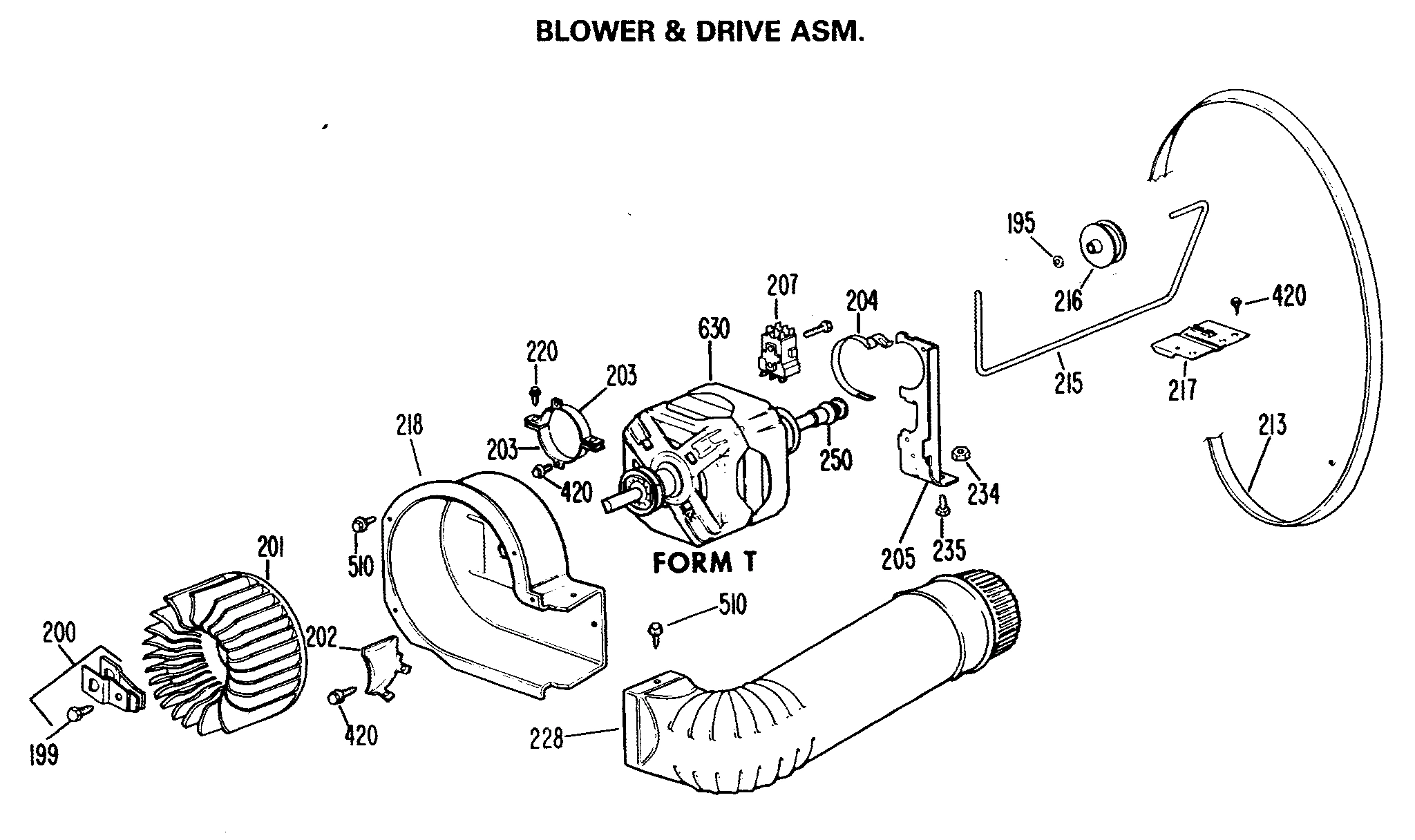 BLOWER & DRIVE ASM.