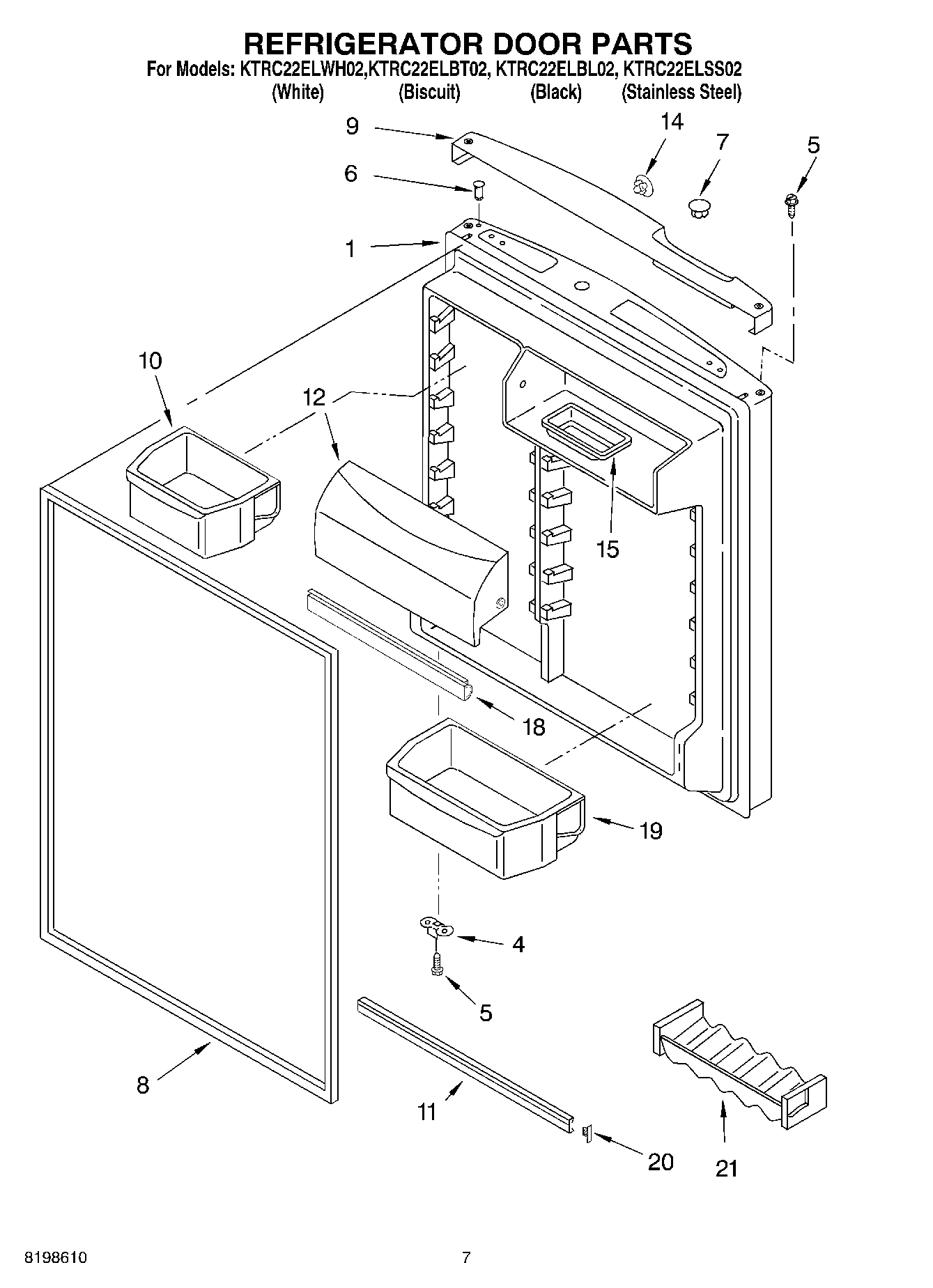 04 - REFRIGERATOR DOOR PARTS