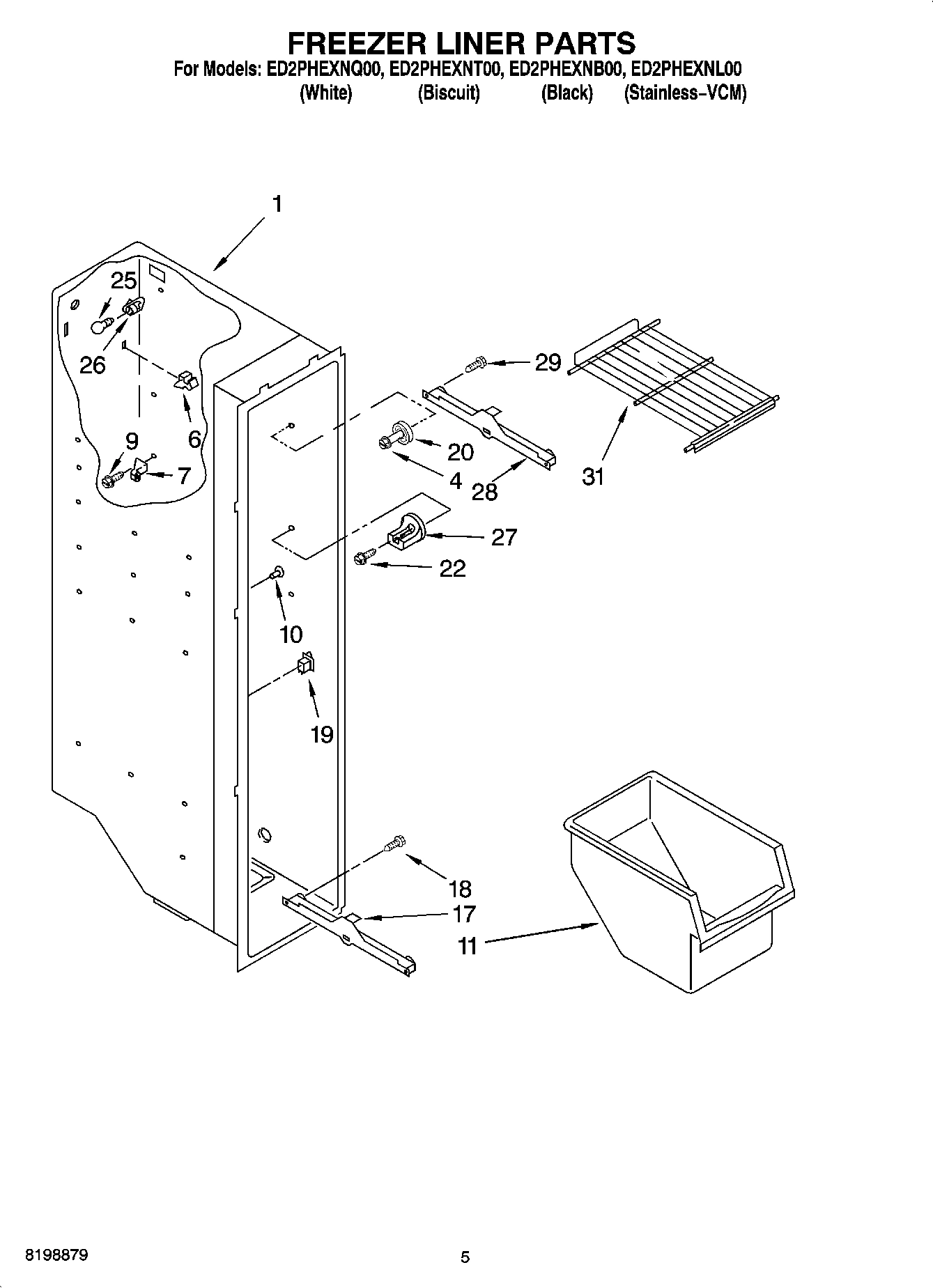 04 - FREEZER LINER PARTS