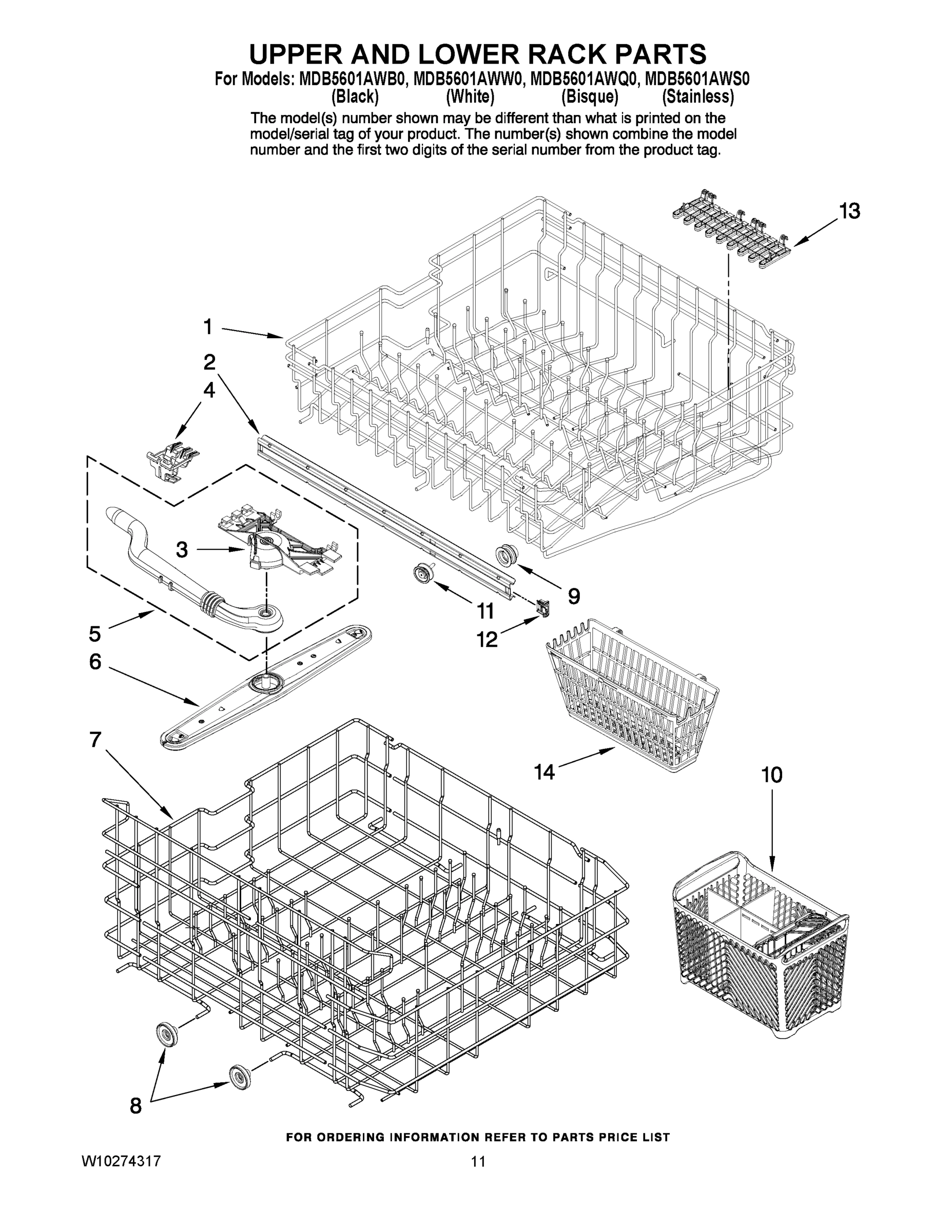 09 - UPPER AND LOWER RACK PARTS