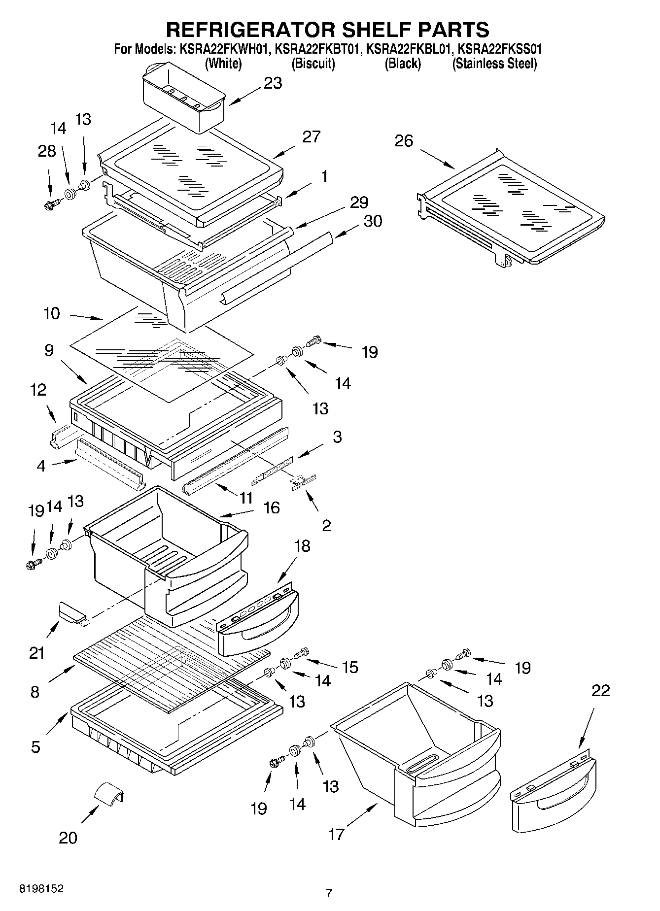 05 - REFRIGERATOR SHELF PARTS