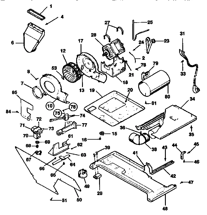DRYER, MOTOR, BLOWER, BELT