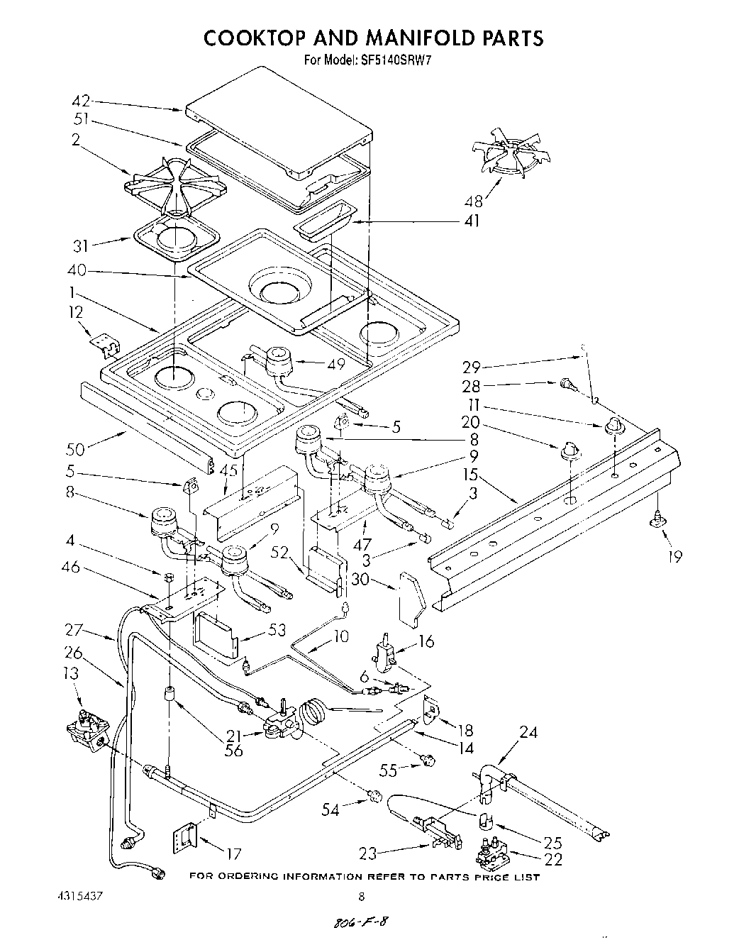 07 - COOKTOP AND MANIFOLD , LIT/OPTIONAL