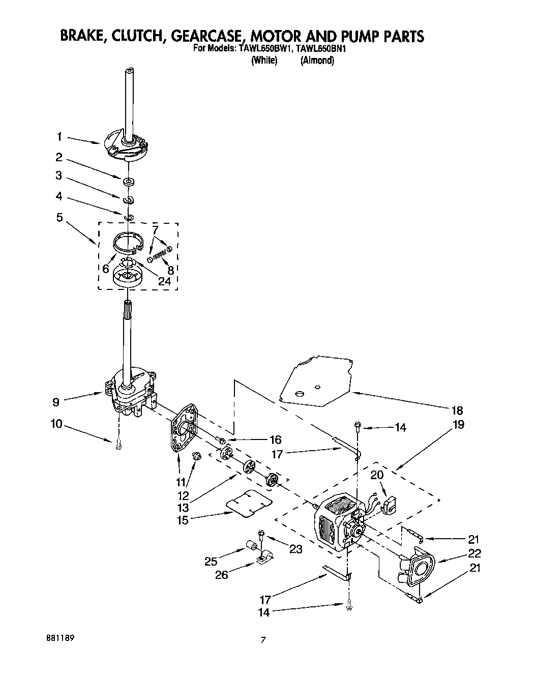 05 - BRAKE, CLUTCH, GEARCASE, MOTOR & PUMP