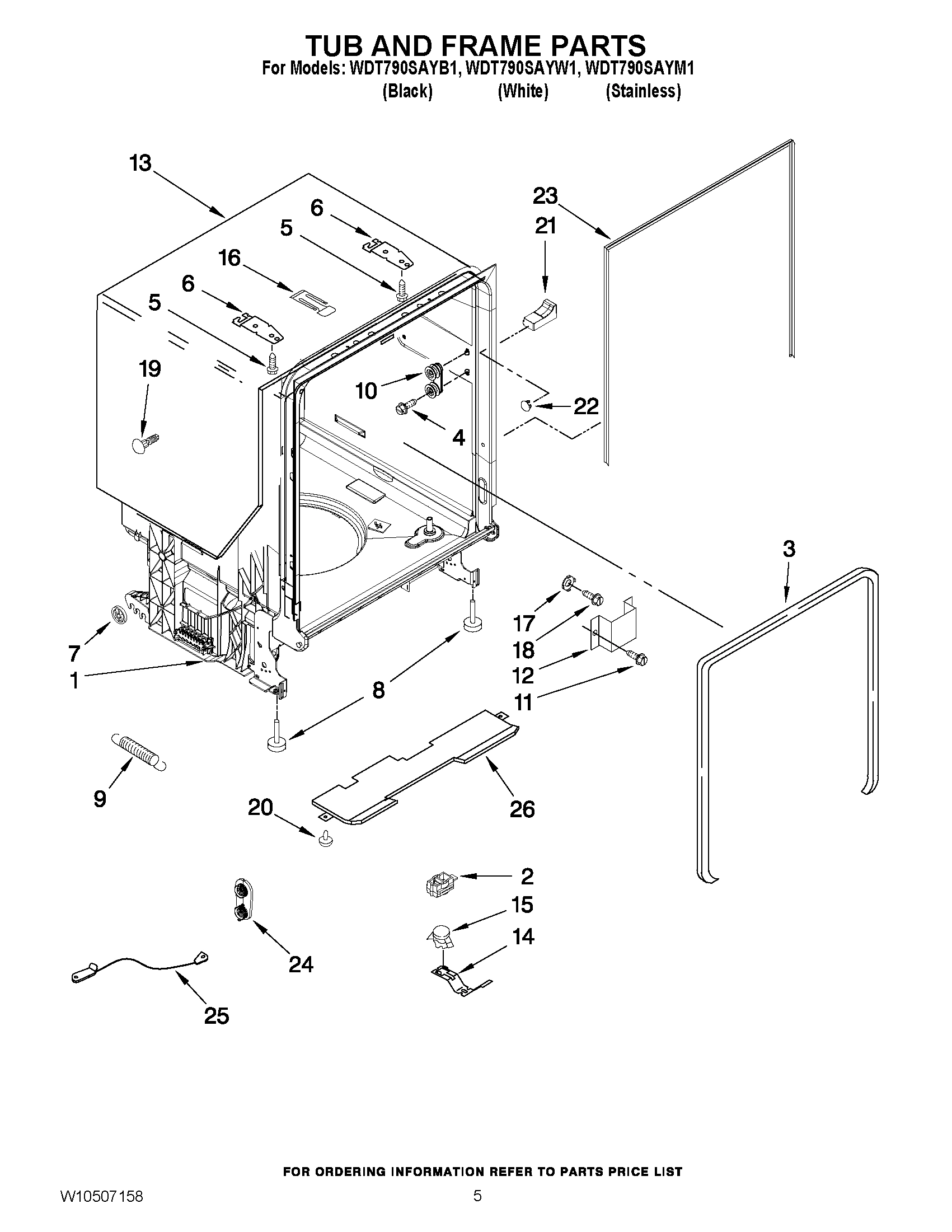 05 - TUB AND FRAME PARTS