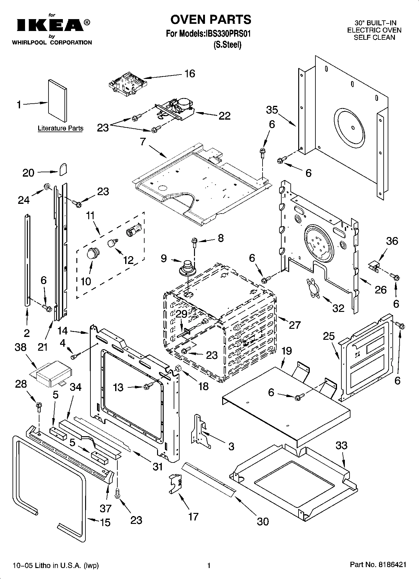 01 - OVEN PARTS