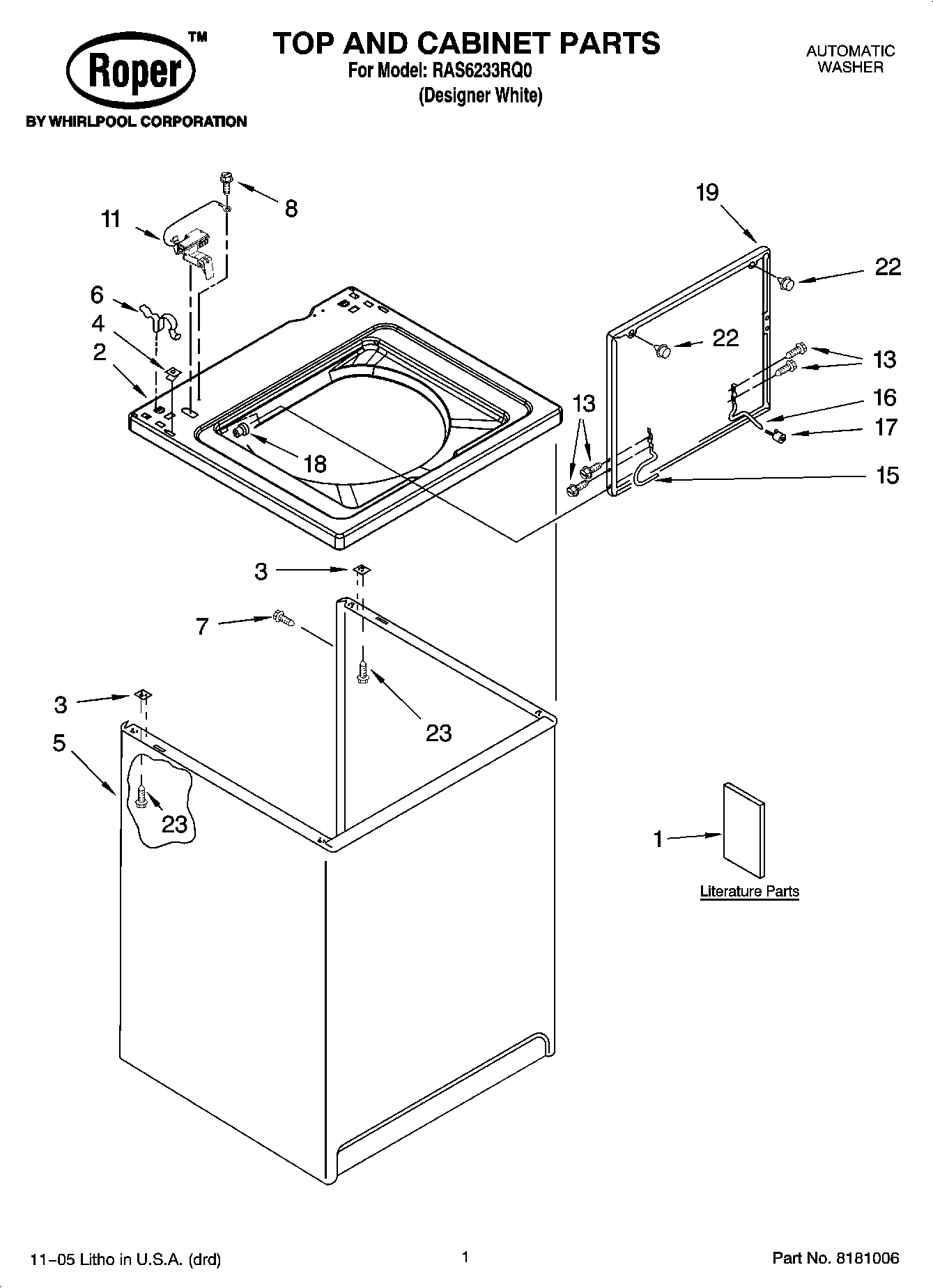 01 - TOP AND CABINET PARTS