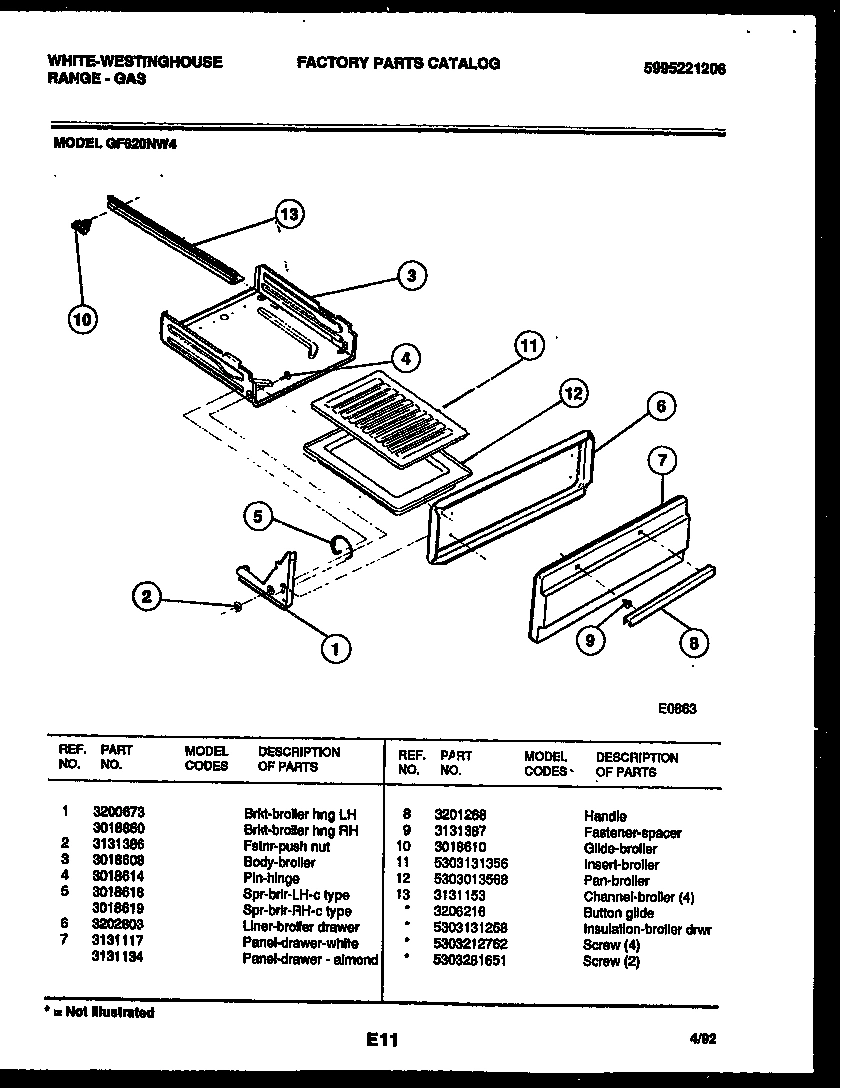 04 - BROILER DRAWER PARTS