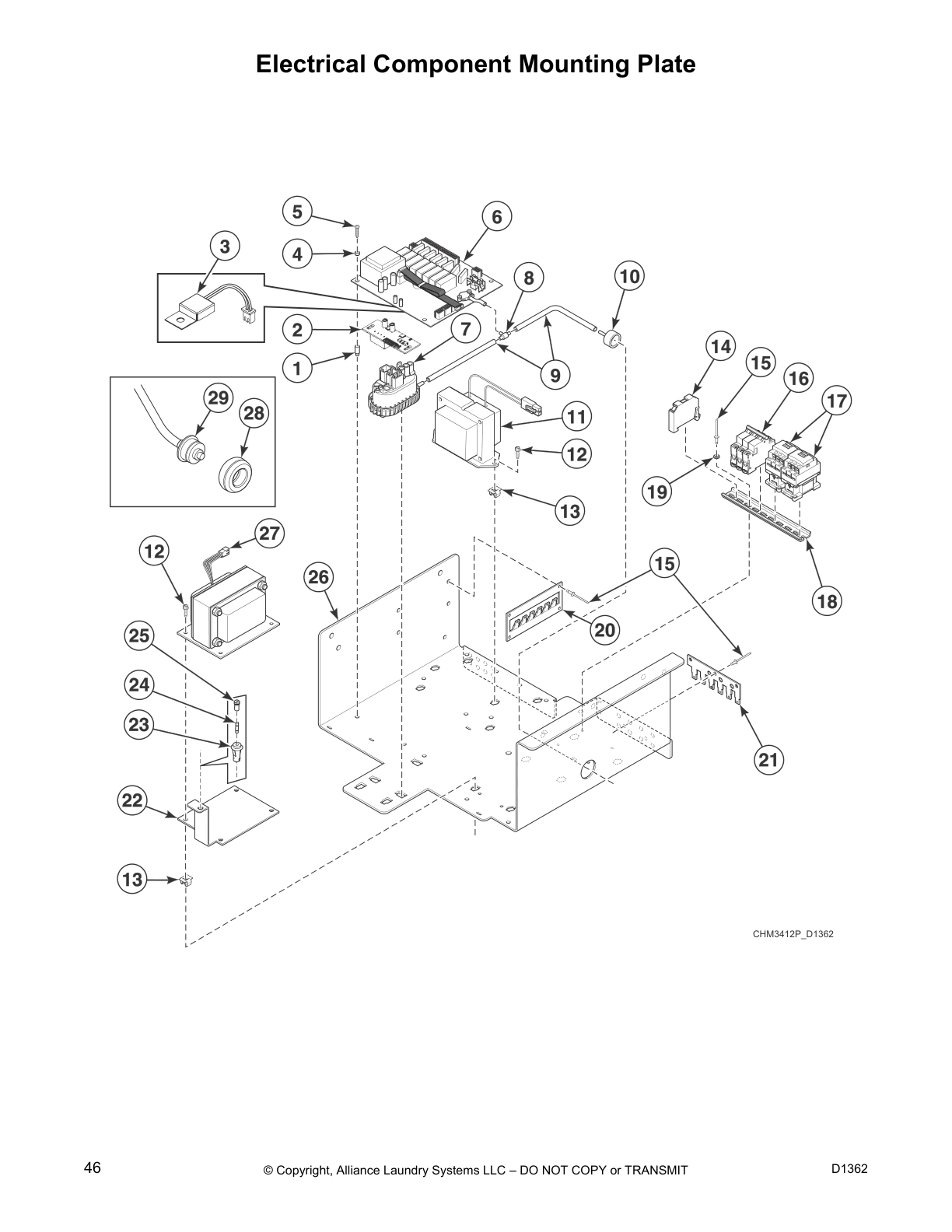 Electrical Component Mounting Plate