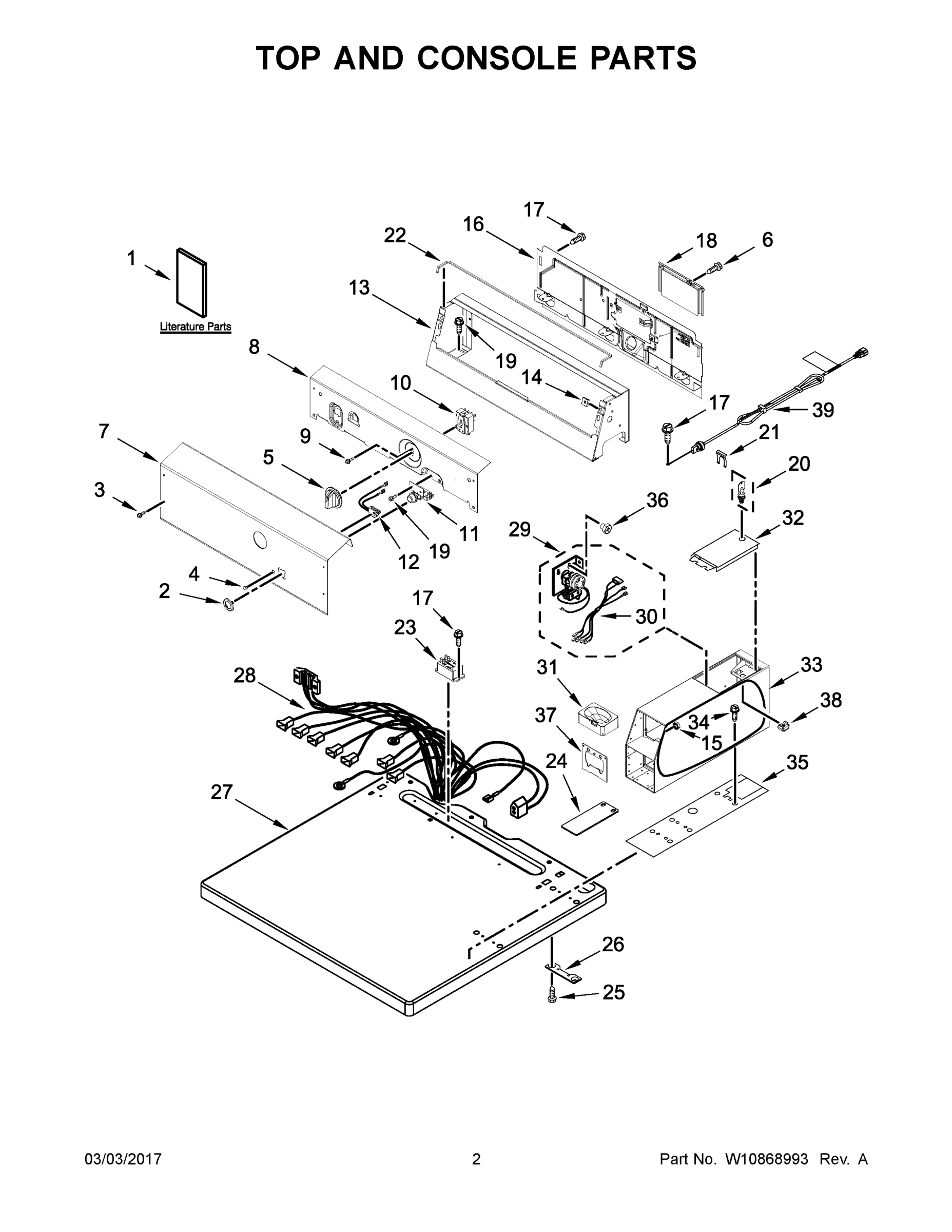 02 - TOP AND CONSOLE PARTS