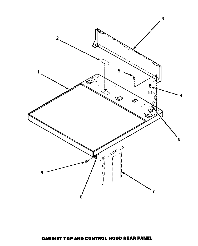 02 - CABINET TOP & CONTROL HOOD REAR PANEL