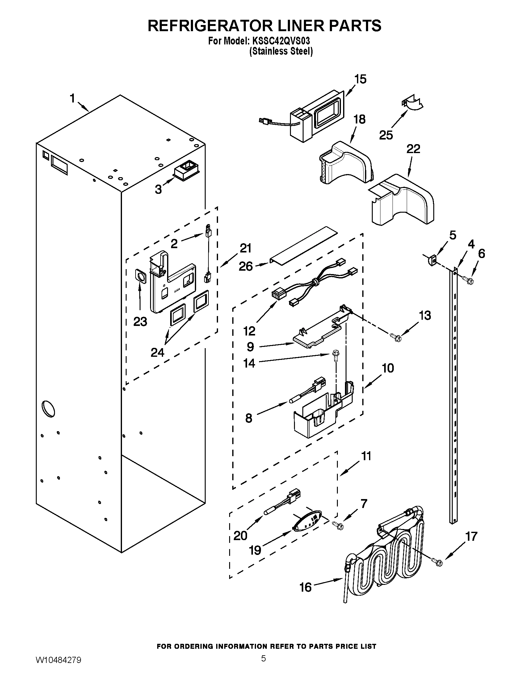 04 - REFRIGERATOR LINER PARTS