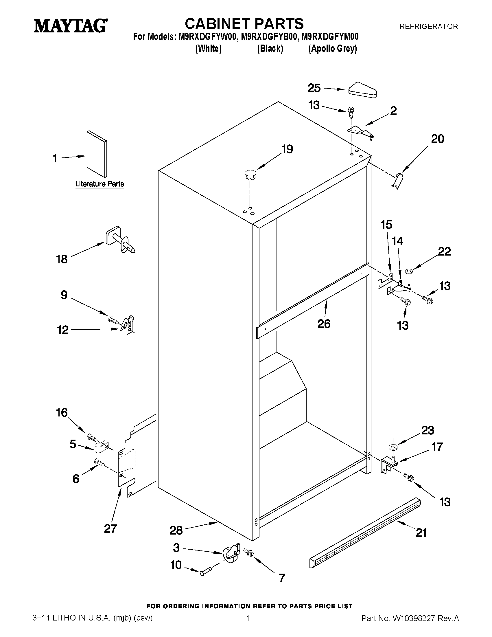 01 - CABINET PARTS