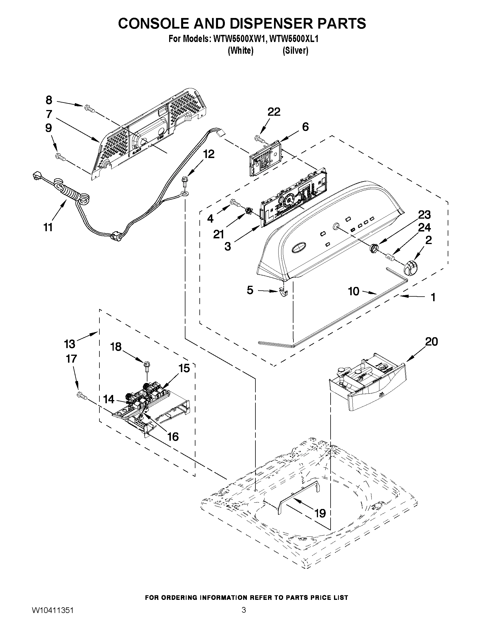 02 - CONSOLE AND DISPENSER PARTS
